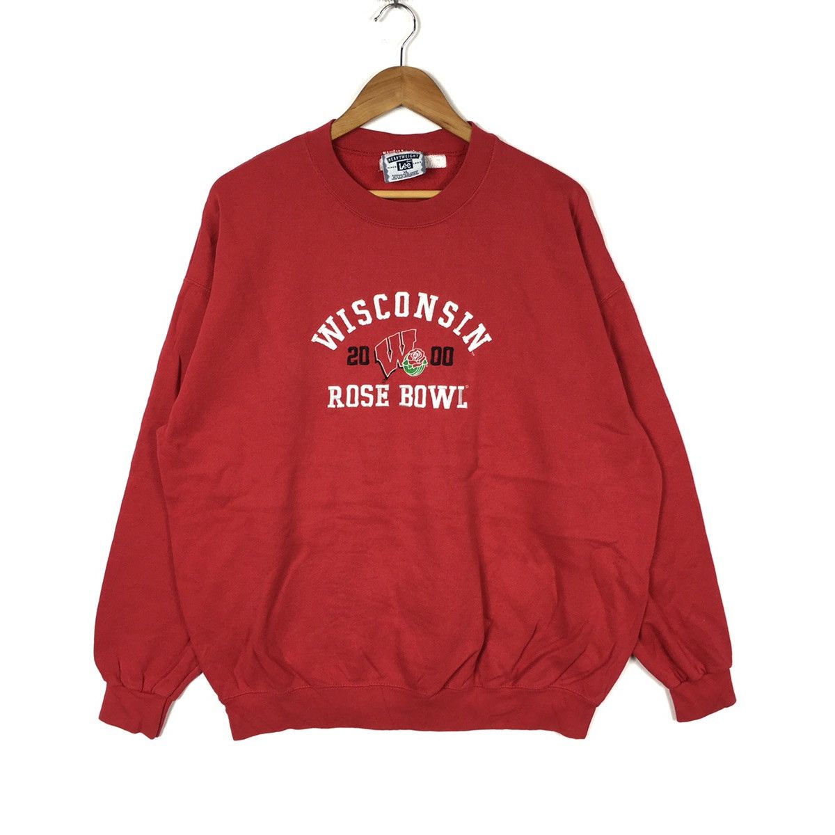 Vintage Vintage WISCONSIN USA LEE Rose BowlMemorabilia RedSweatshirt Size US XL / EU 56 / 4 - 1 Thumbnail