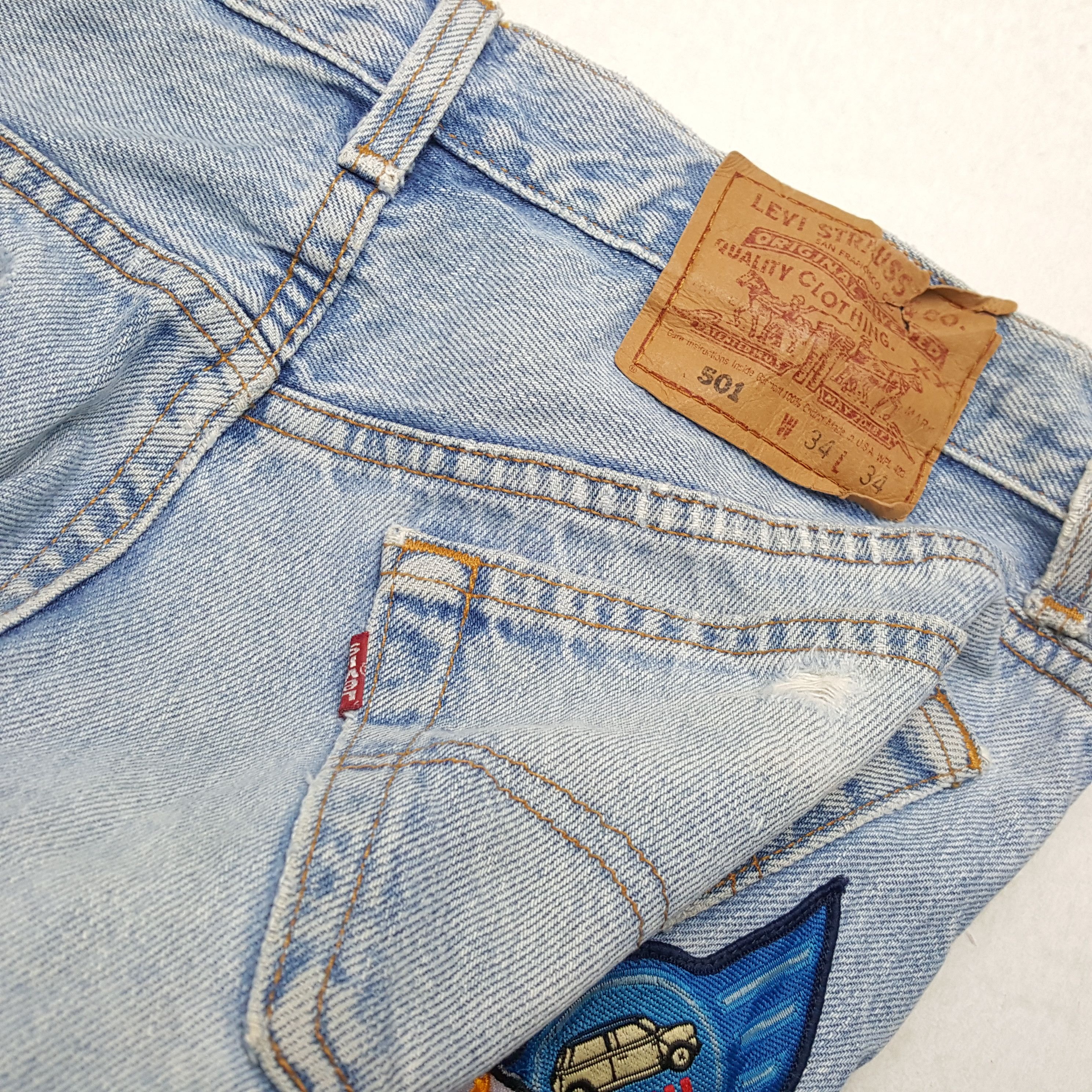 Levi's × Vintage LEVIS Streetwear Style Custom Design Vintage Jeans Size US 33 - 14 Thumbnail