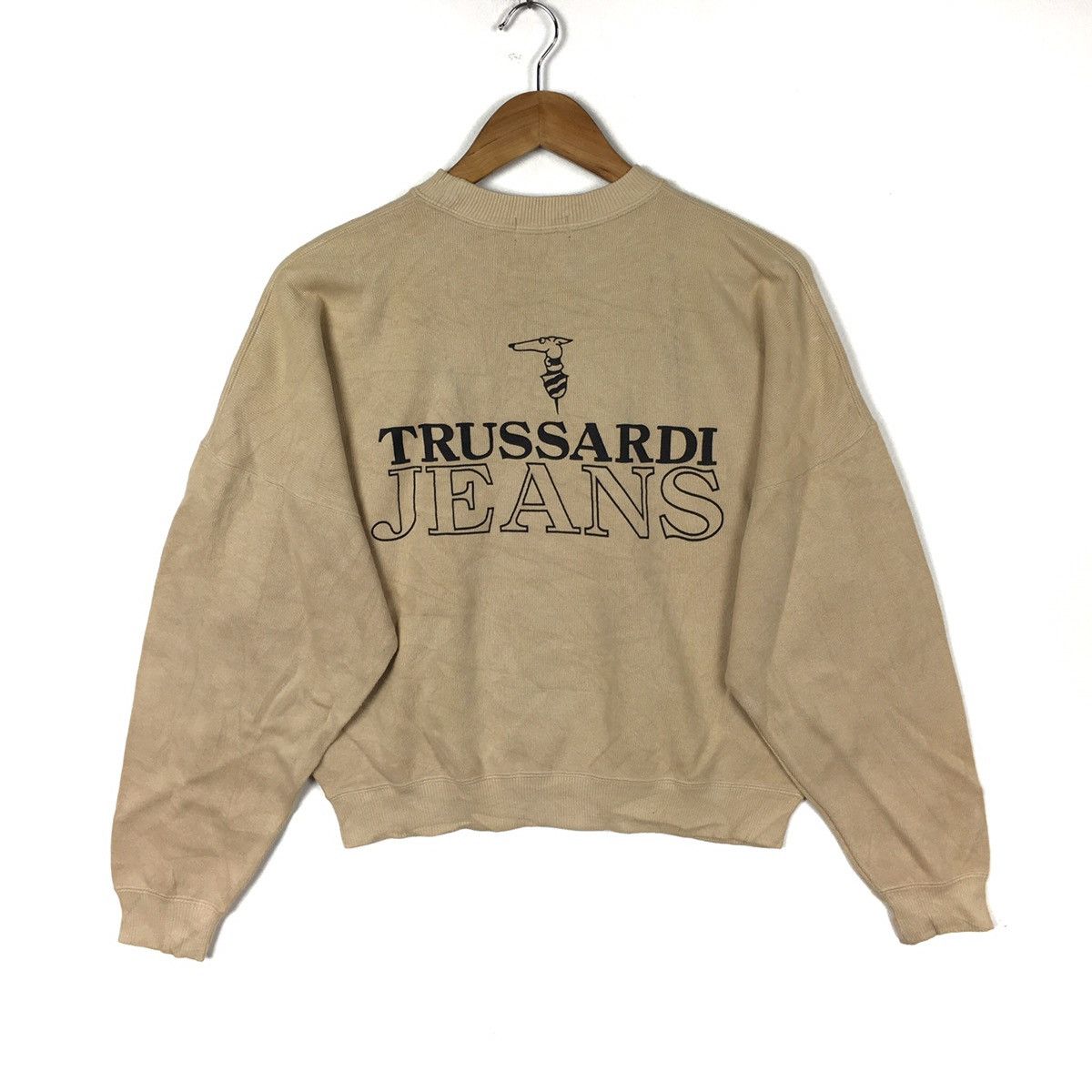 Trussardi TRUSSARDI JEANS ICONIC Italian Designer Embroidered Sand Size US XXL / EU 58 / 5 - 1 Thumbnail
