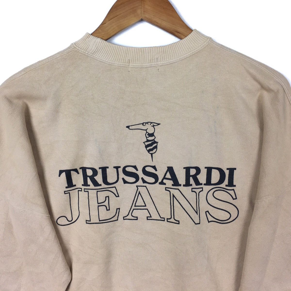 Trussardi TRUSSARDI JEANS ICONIC Italian Designer Embroidered Sand Size US XXL / EU 58 / 5 - 2 Thumbnail