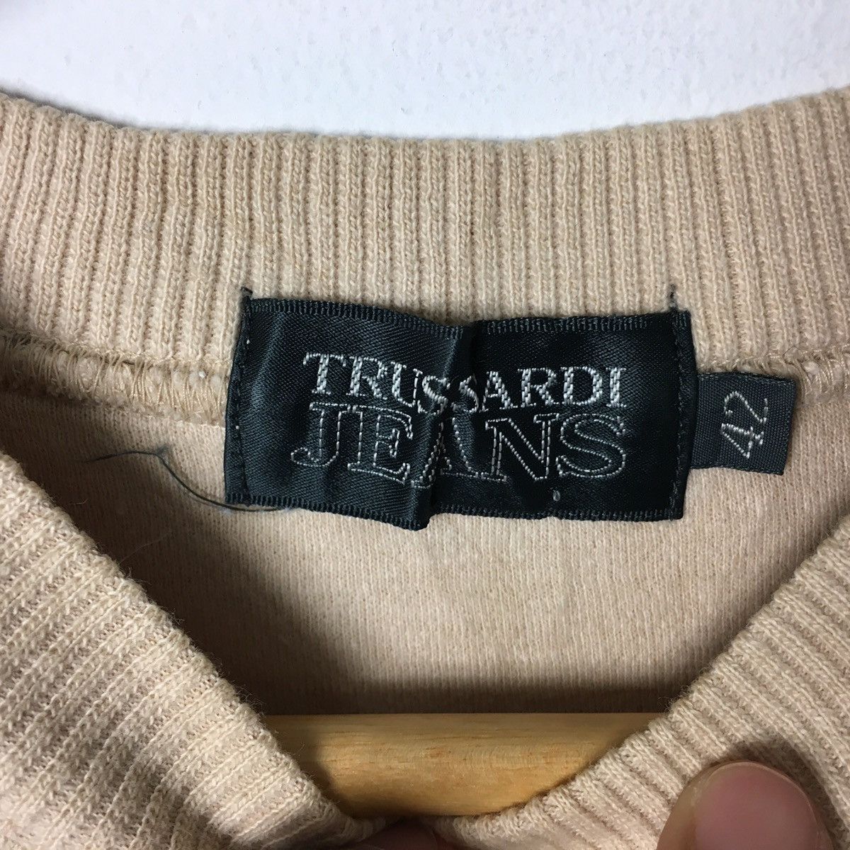 Trussardi TRUSSARDI JEANS ICONIC Italian Designer Embroidered Sand Size US XXL / EU 58 / 5 - 4 Thumbnail