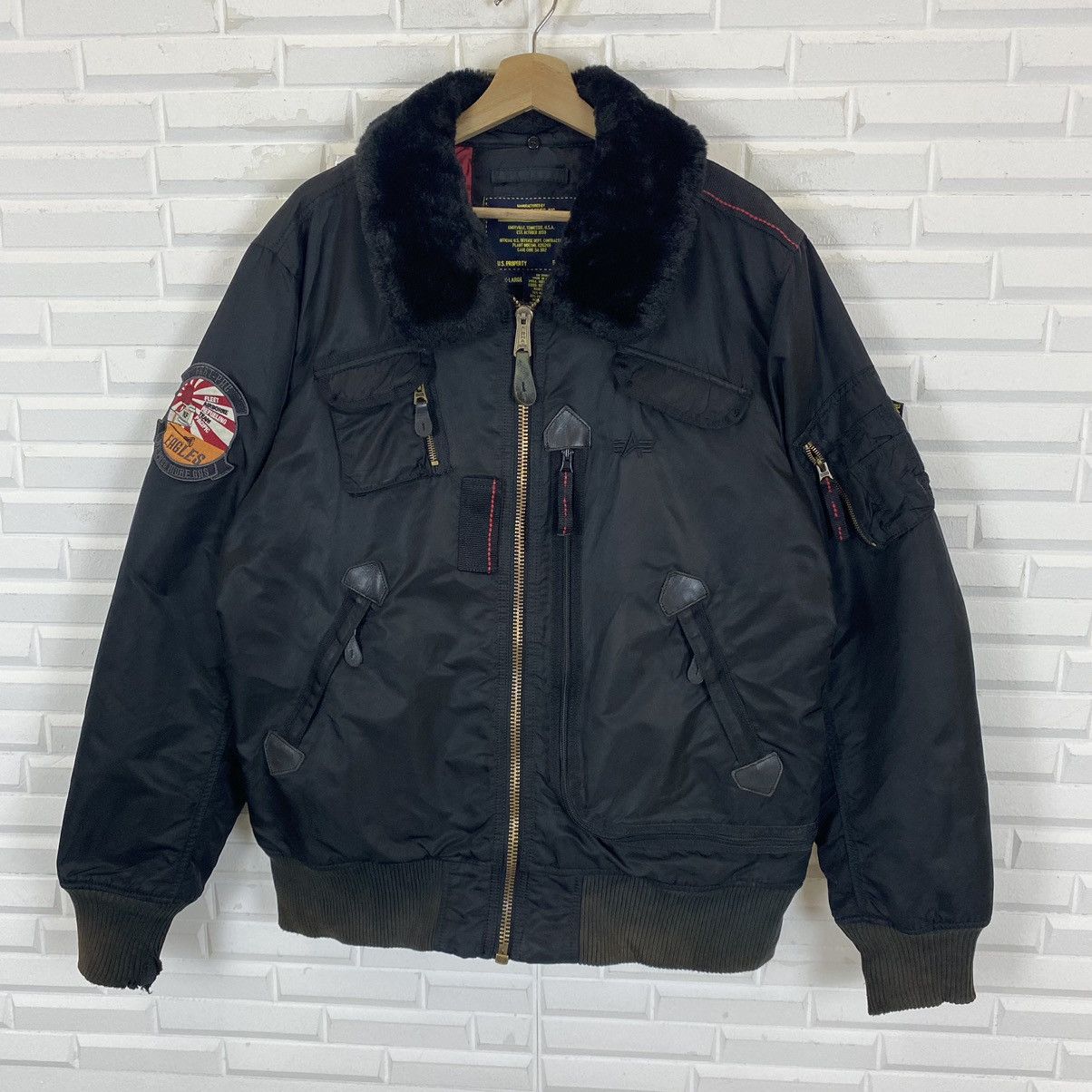 Alpha Industries ☀️Nice design Alpha Industries bomber jacket Size US XL / EU 56 / 4 - 4 Thumbnail