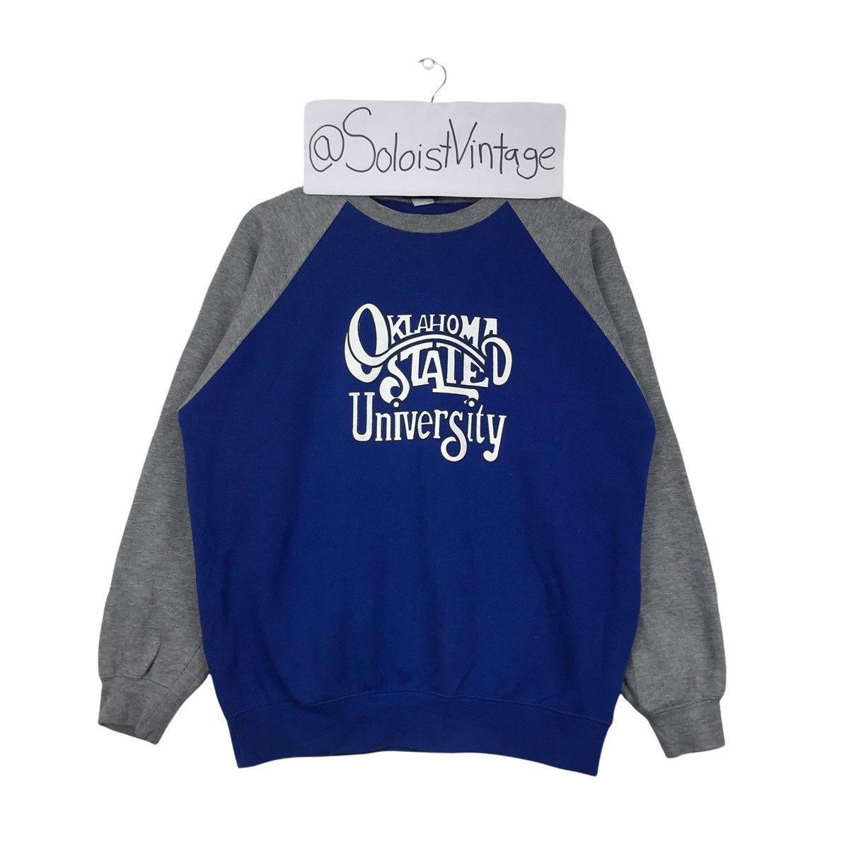Vintage Vintage OKLAHOMA UNIVERSITY USA Graduate Blue Sweatshirt Size US M / EU 48-50 / 2 - 1 Thumbnail
