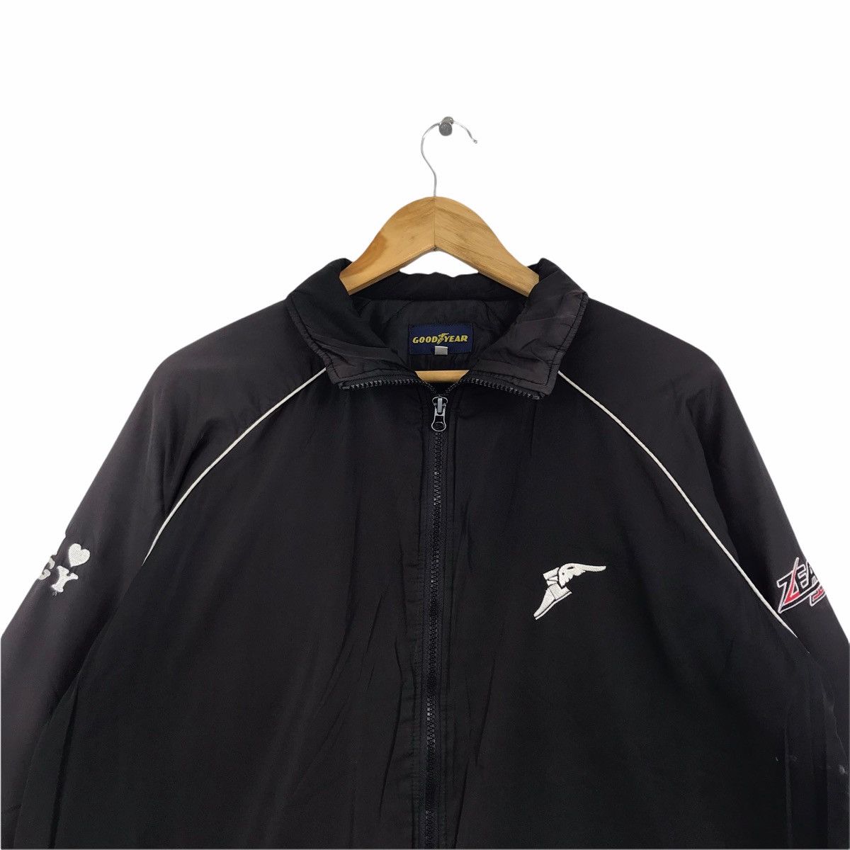 Vintage GOOD YEAR RACING Team Black Windbreaker Jacket Size US L / EU 52-54 / 3 - 3 Thumbnail