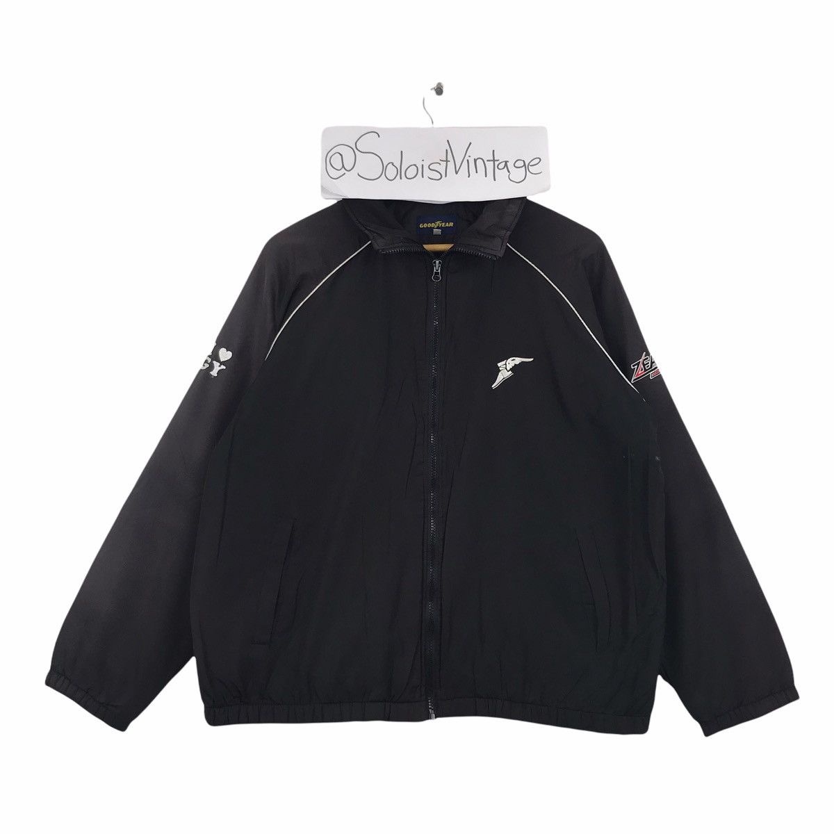 Vintage GOOD YEAR RACING Team Black Windbreaker Jacket Size US L / EU 52-54 / 3 - 2 Thumbnail