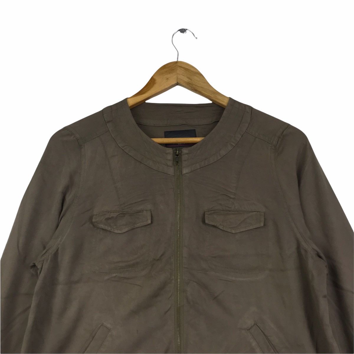 Vintage HK WORKS LONDON Full Zipper Green Bomber Jacket Size US XL / EU 56 / 4 - 3 Thumbnail