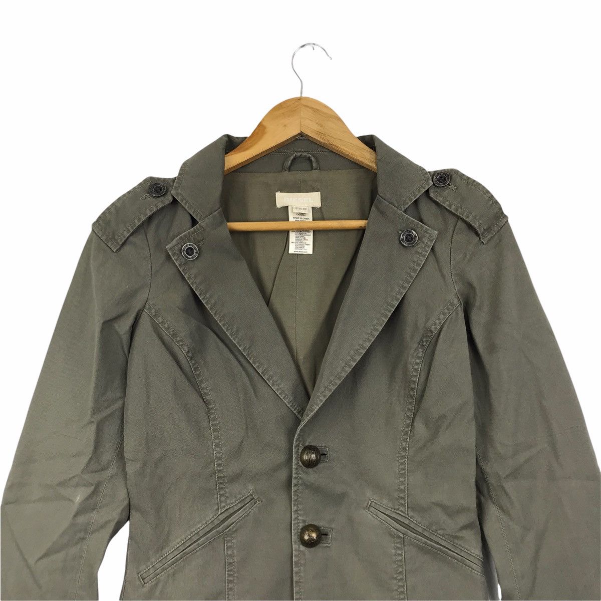 Diesel DIESEL Army Green Coat Blazer Jacket Size US XS / EU 42 / 0 - 3 Thumbnail