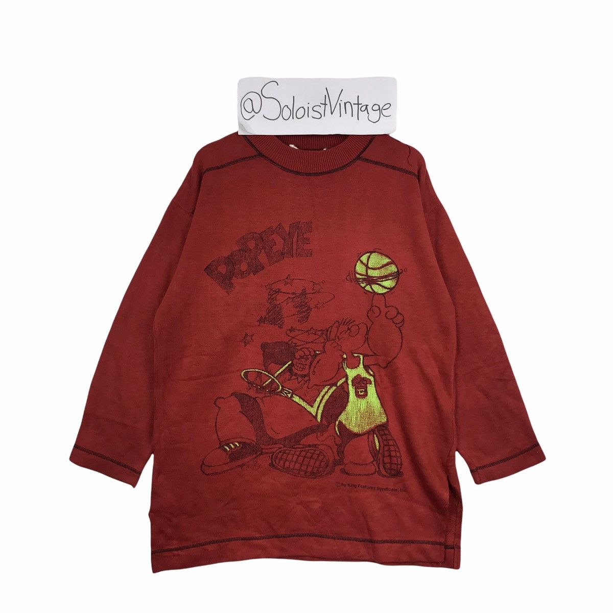 Disney Vintage 90s POPEYE THE SAILORMAN Disney Sweatshirt Size US XL / EU 56 / 4 - 1 Thumbnail