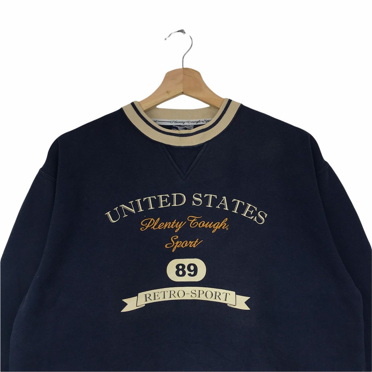 Vintage Vintage 90s PLENTY TOUGH SPORT Usa Blue Sweatshirt Size US S / EU 44-46 / 1 - 3 Thumbnail
