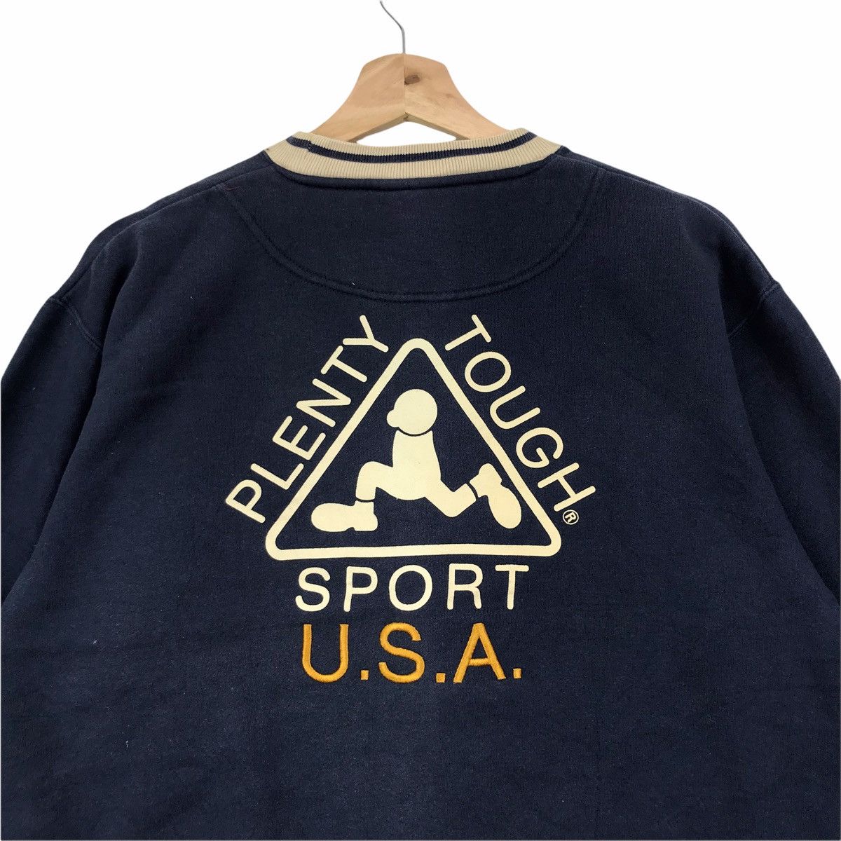 Vintage Vintage 90s PLENTY TOUGH SPORT Usa Blue Sweatshirt Size US S / EU 44-46 / 1 - 7 Thumbnail