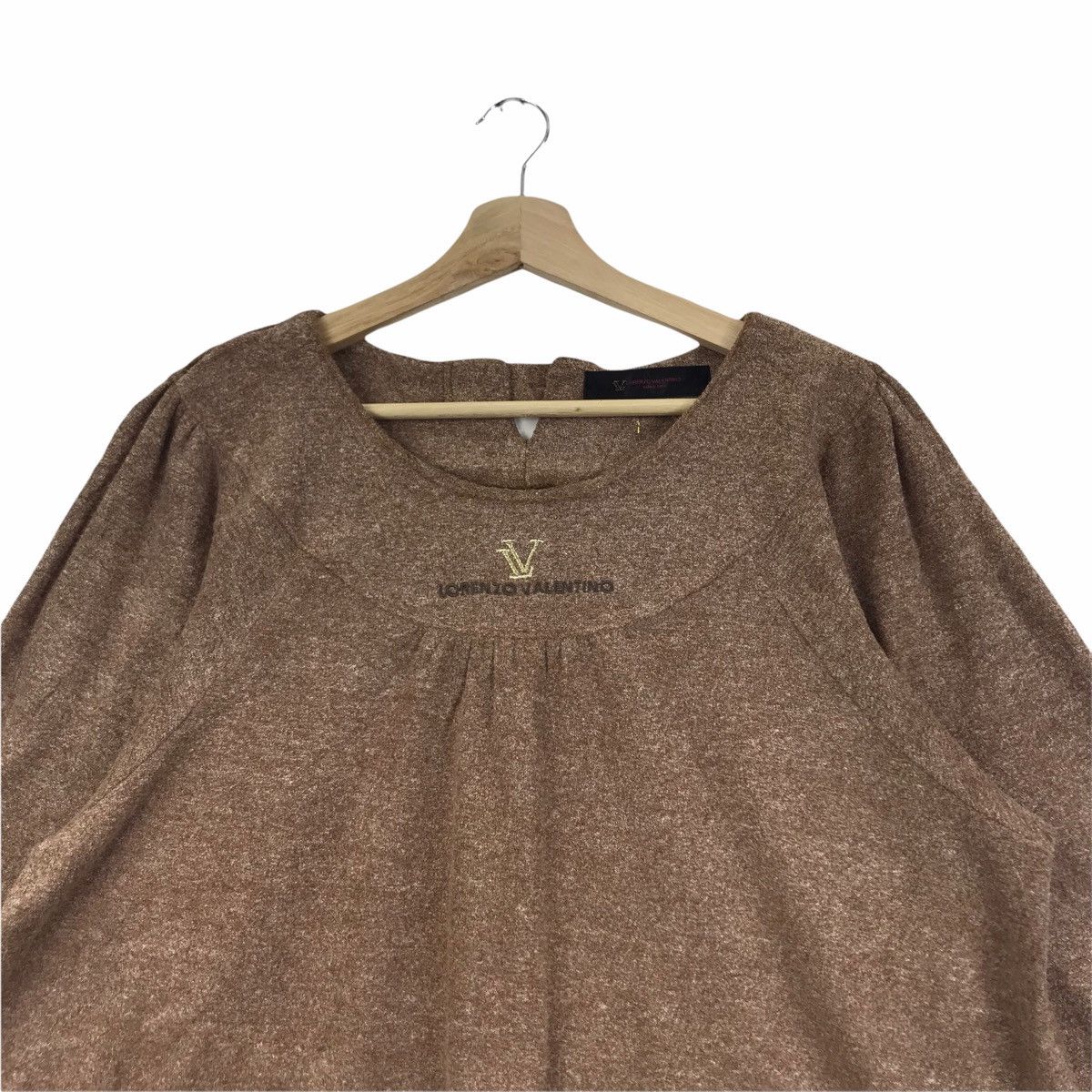 Vintage LORENZO VALENTINO Italy Brown Cardigan Dress Size US M / EU 48-50 / 2 - 3 Thumbnail