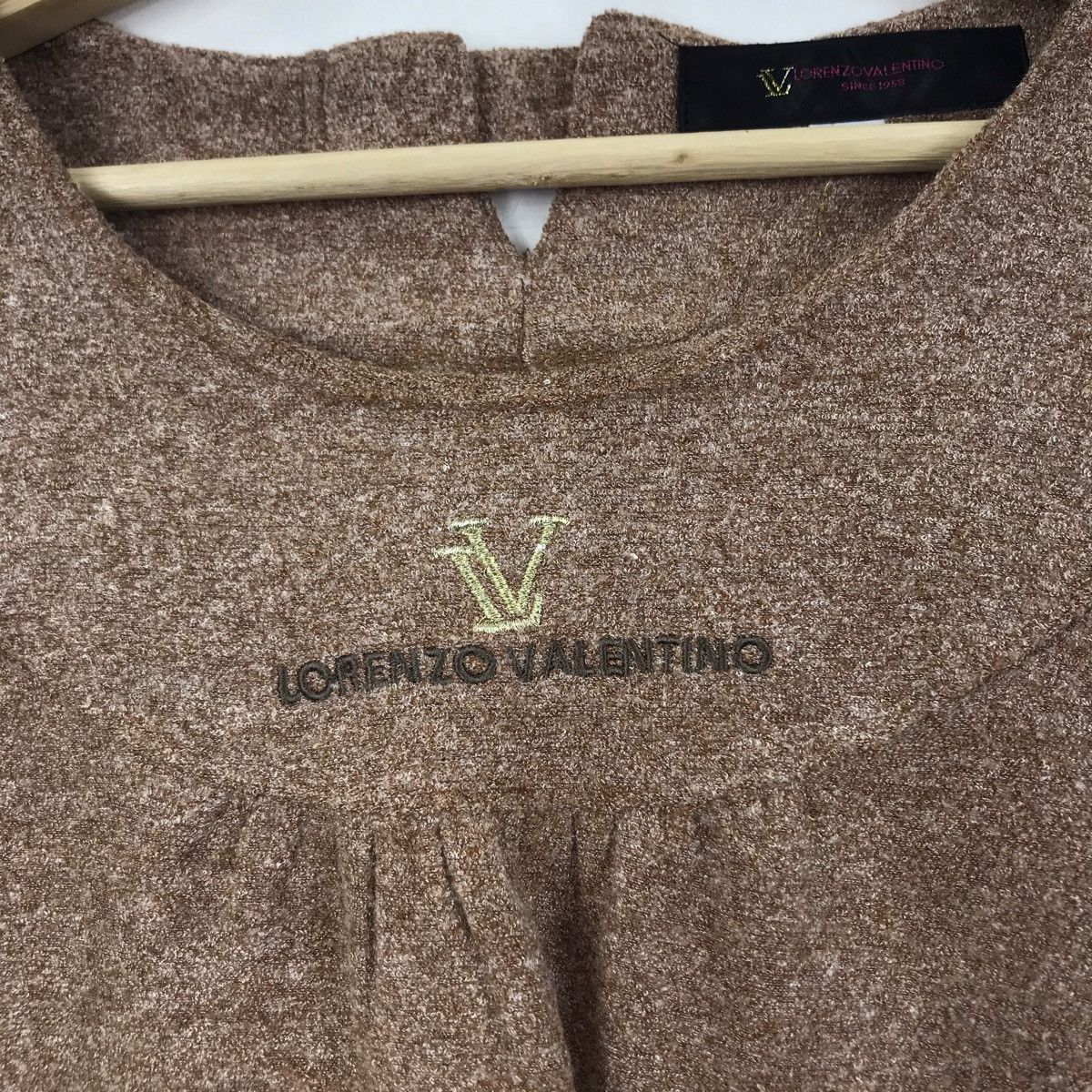 Vintage LORENZO VALENTINO Italy Brown Cardigan Dress Size US M / EU 48-50 / 2 - 5 Thumbnail