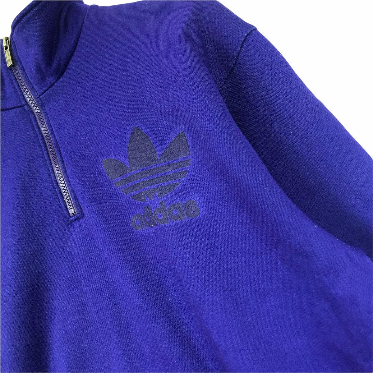 Adidas Vintage ADIDAS DESCENTE JAPAN Trefoil Blue Sweatshirt Size US M / EU 48-50 / 2 - 5 Thumbnail