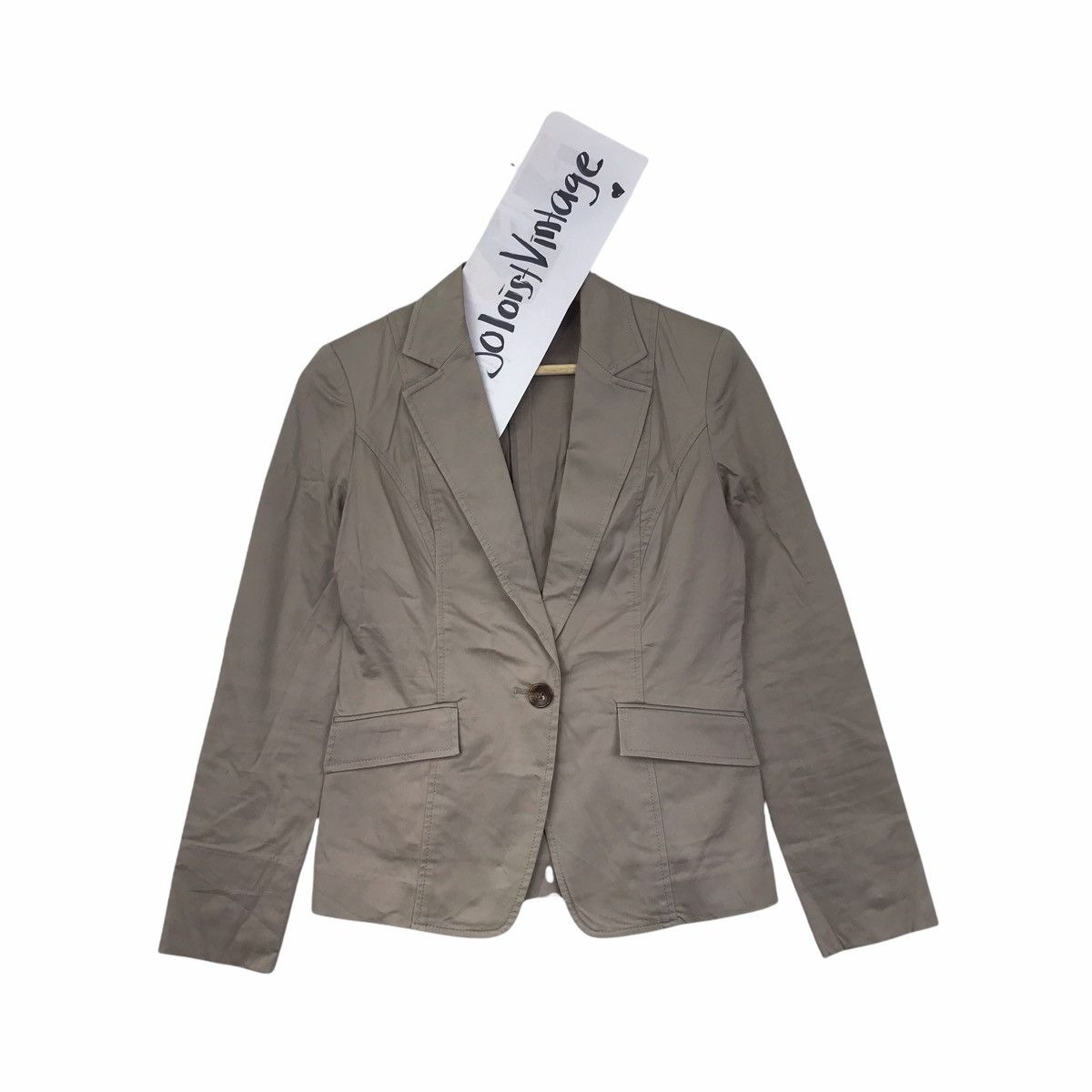 Vintage EMMA JAMES New York Brand Khaki Blazer Coat Size US XS / EU 42 / 0 - 1 Thumbnail