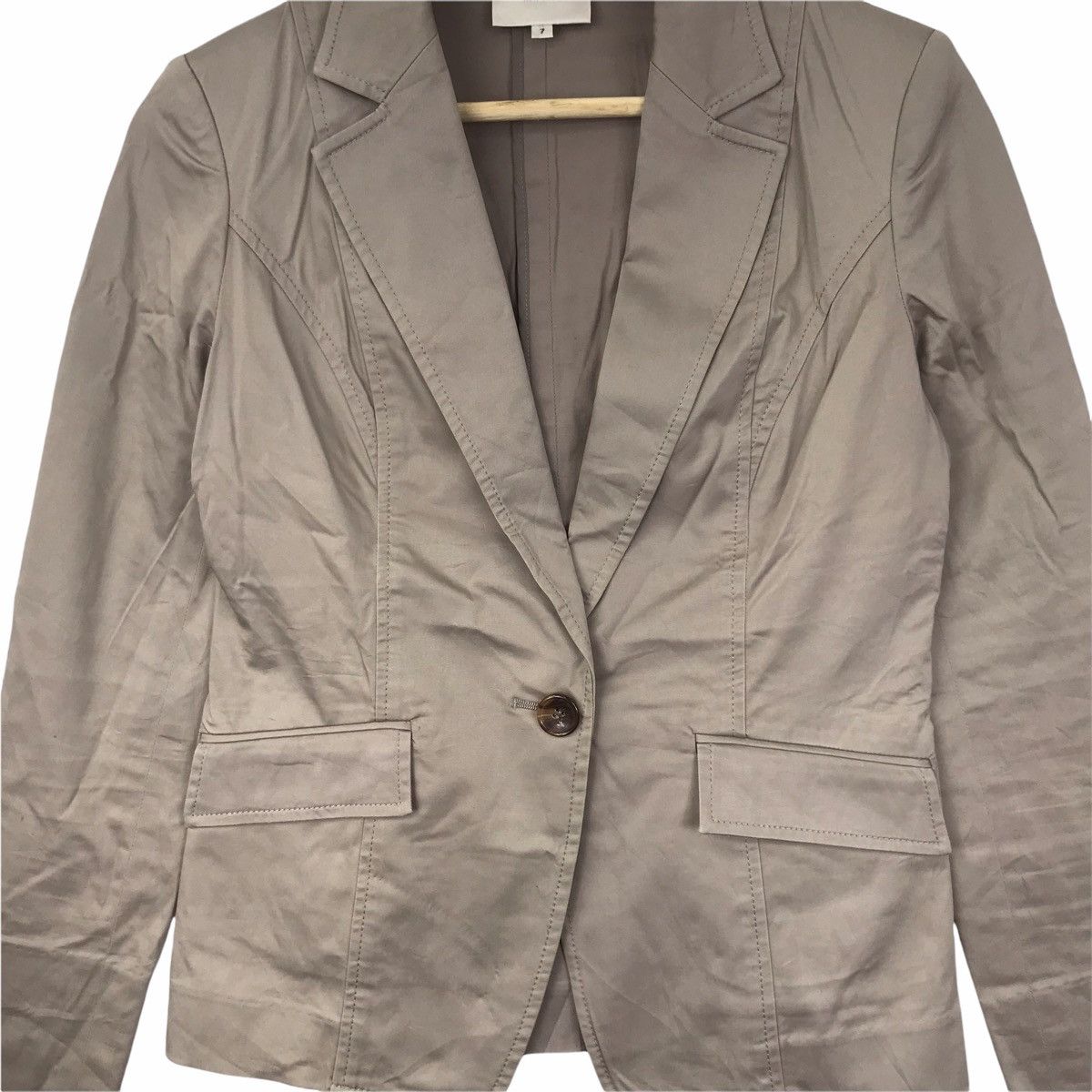 Vintage EMMA JAMES New York Brand Khaki Blazer Coat Size US XS / EU 42 / 0 - 5 Thumbnail