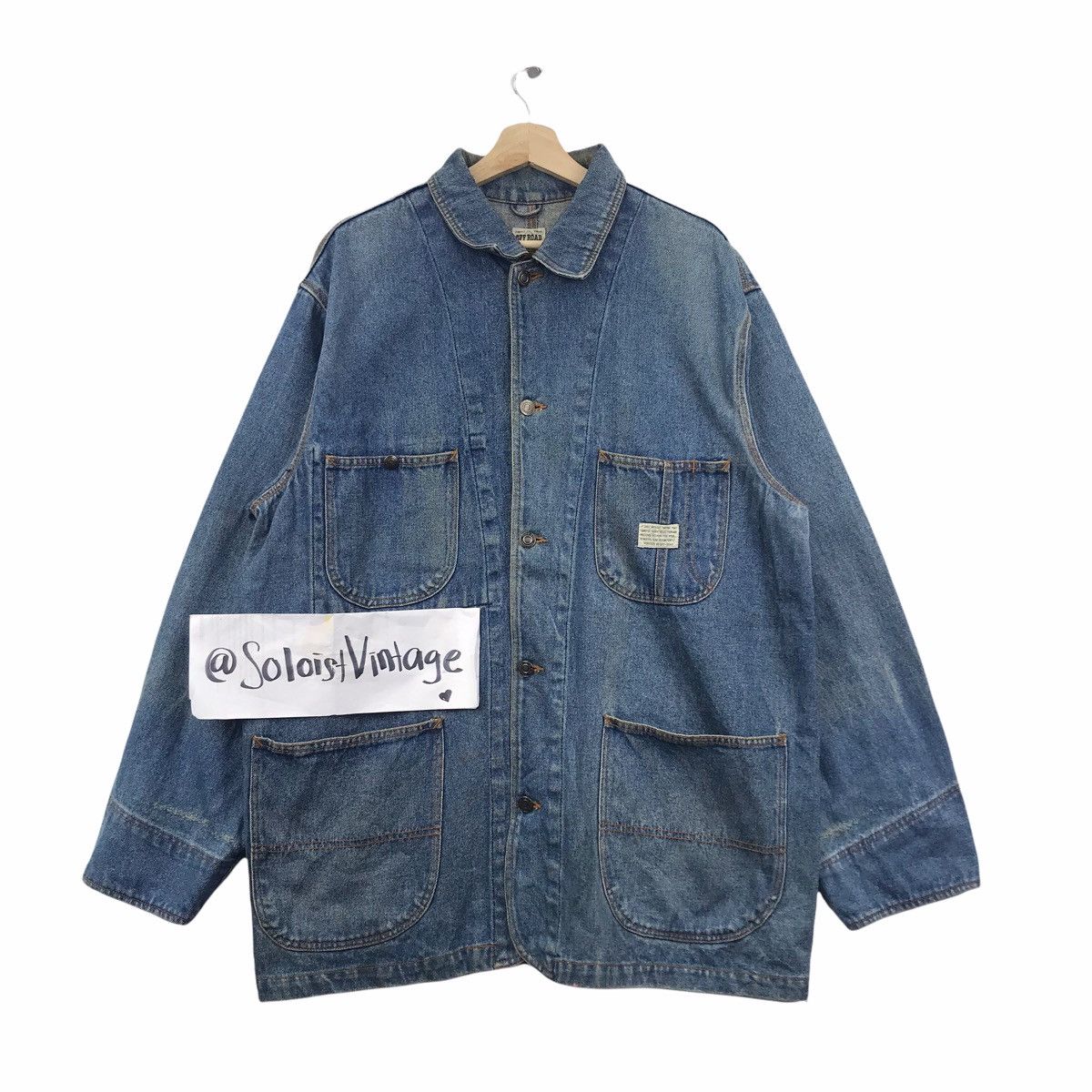 Vintage Vintage OFF ROAD Boston USA Workwear Core Jeans Denim Jacket Size US L / EU 52-54 / 3 - 1 Thumbnail