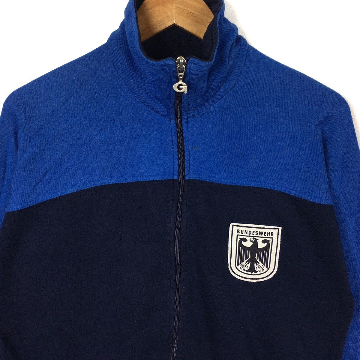 Vintage Vintage 90s BUNDESWEAR WEST GERMANY Gonso Sport Blue Sweater Size US L / EU 52-54 / 3 - 2 Thumbnail