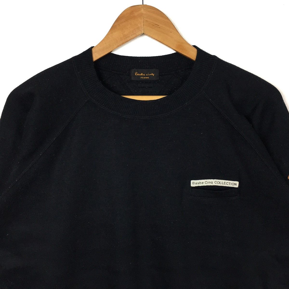 Japanese Brand × Vintage BASHE CINQ COLLECTION Japanese Brand Black Sweatshirt Size US XL / EU 56 / 4 - 3 Thumbnail