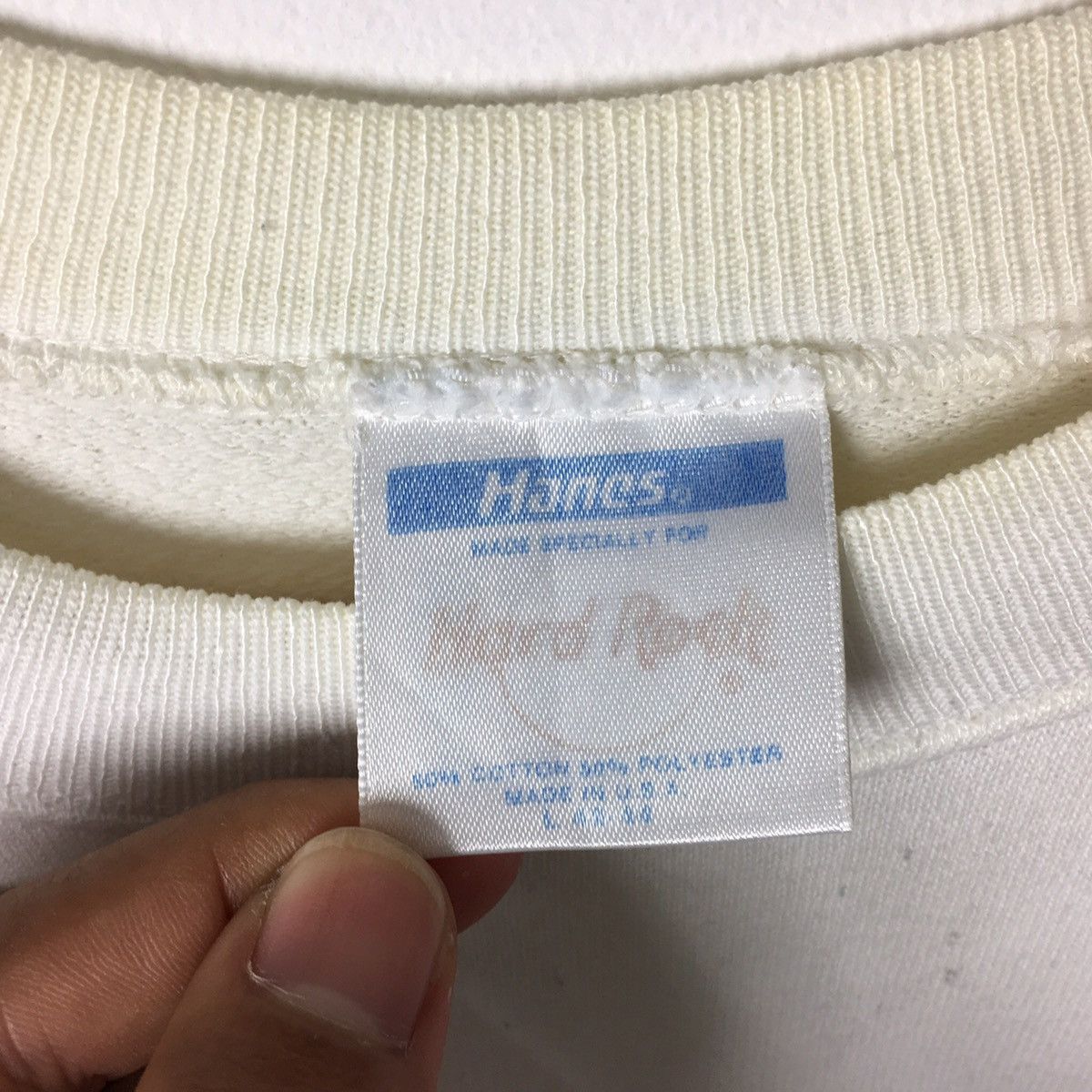 Hard Rock Cafe Vintage 90s HARD ROCK CAFE Orlando Hanes Usa WhiteSweatshirt Size US L / EU 52-54 / 3 - 3 Thumbnail