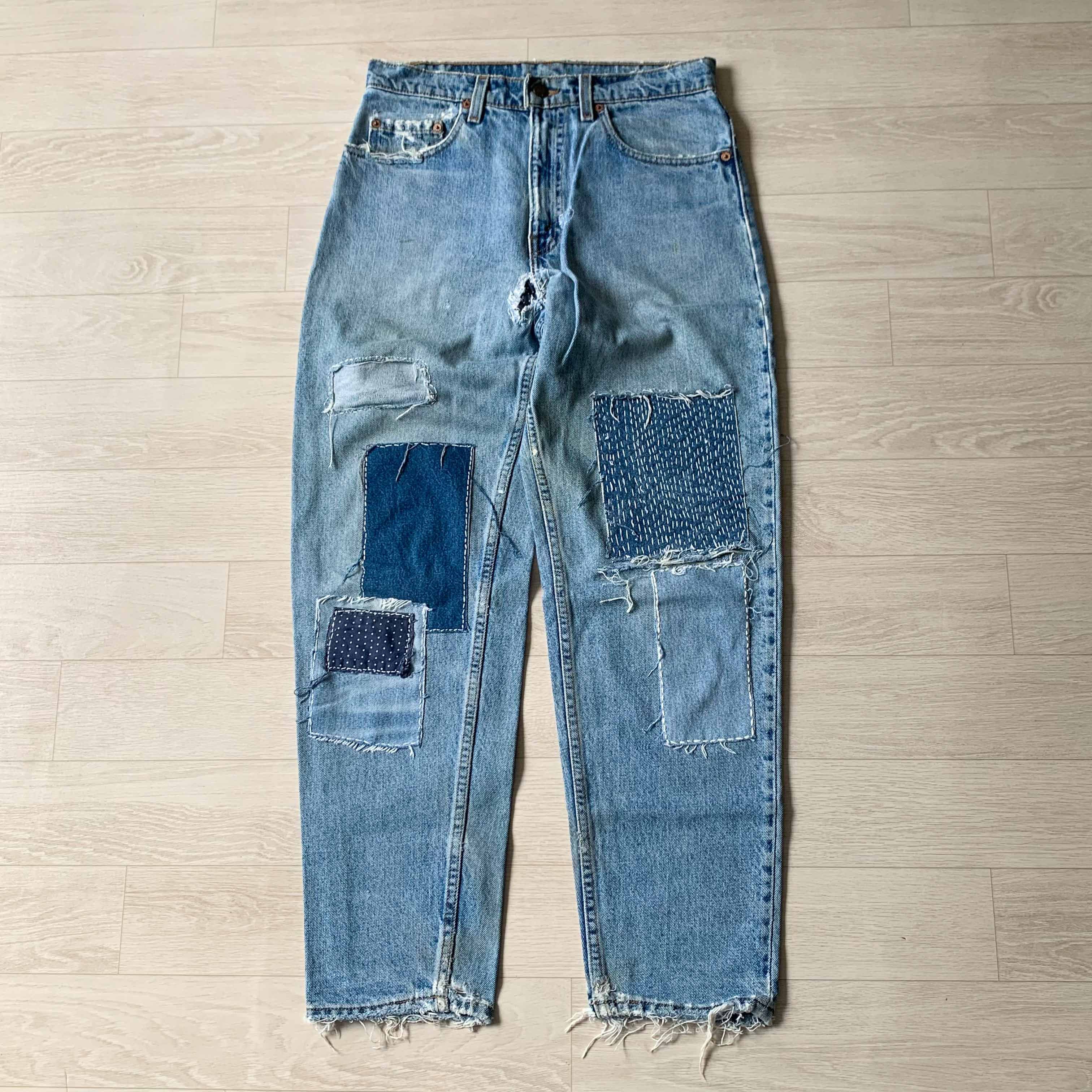 Levi's [Made in U.S.A] 90‘s Levi’s 550 Sashiko Customized Pants Size US 30 / EU 46 - 1 Thumbnail