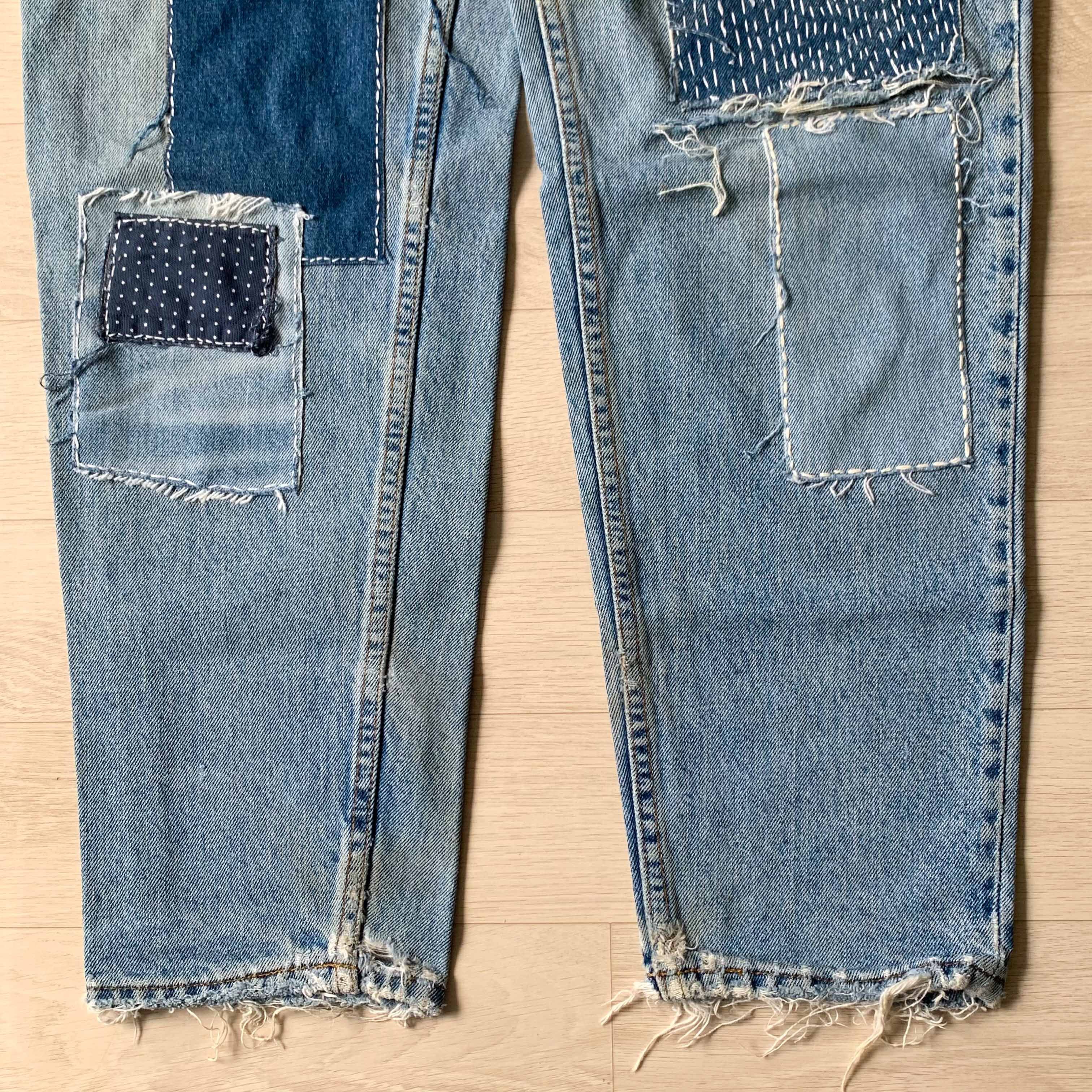 Levi's [Made in U.S.A] 90‘s Levi’s 550 Sashiko Customized Pants Size US 30 / EU 46 - 5 Thumbnail