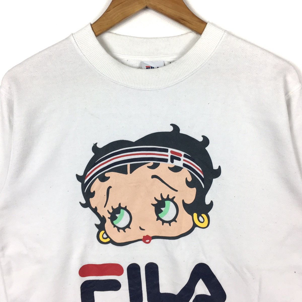 Fila FILA BETTY BOOP Cartoon Sportswear White Sweatshirt Size US L / EU 52-54 / 3 - 2 Thumbnail
