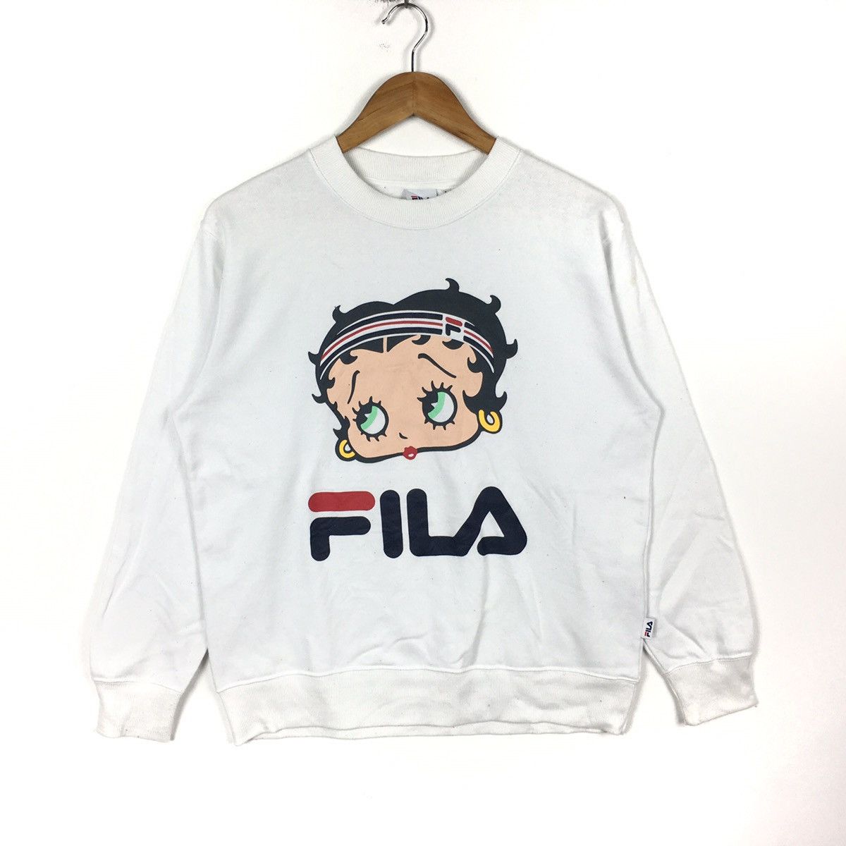 Fila FILA BETTY BOOP Cartoon Sportswear White Sweatshirt Size US L / EU 52-54 / 3 - 1 Thumbnail
