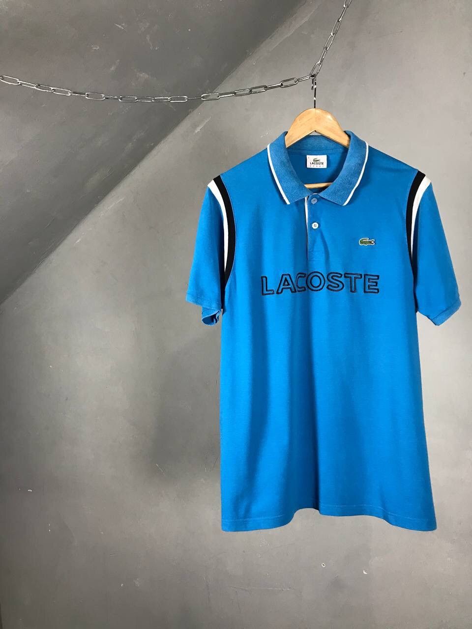 Lacoste × Vintage Lacoste Vintage Luxury Big Logo Blue Polo Tee Size US XL / EU 56 / 4 - 1 Thumbnail