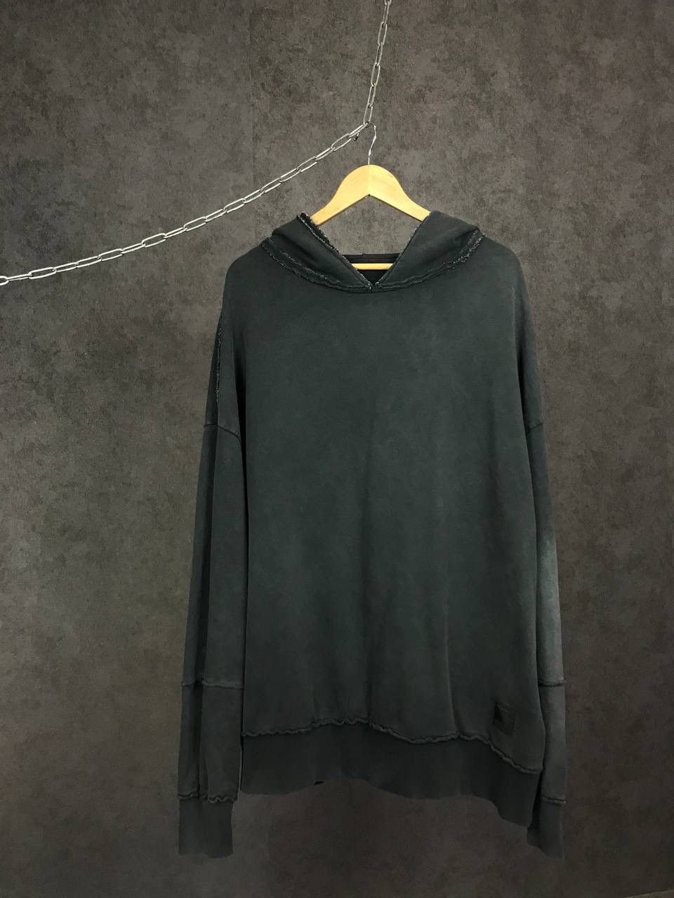 image of Avant Garde Streetwear Oversized Hoodie in Grey, Men's (Size Small)