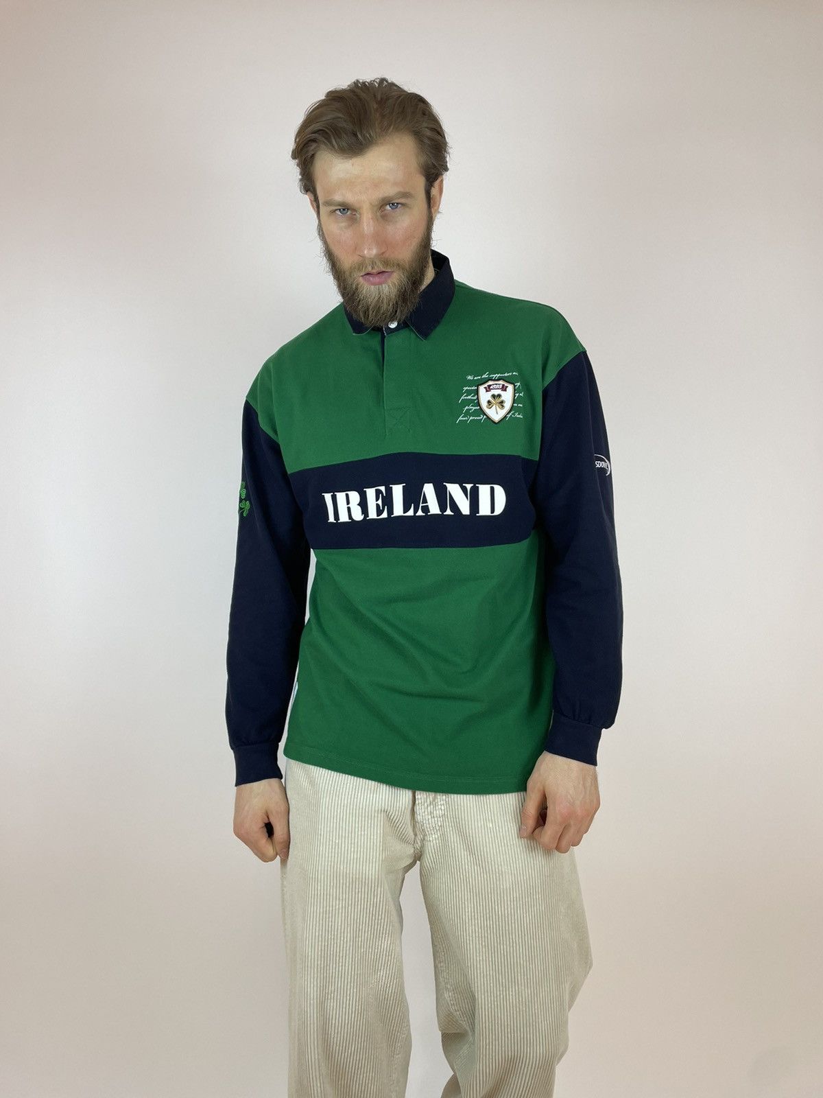 Other LANSDOWNE Ireland Rugby polo shirt long sleeve Mens size XL Size US XL / EU 56 / 4 - 1 Thumbnail