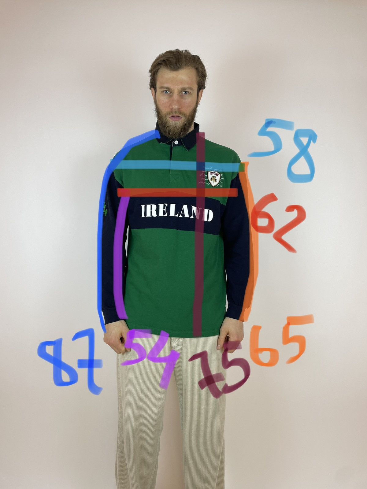Other LANSDOWNE Ireland Rugby polo shirt long sleeve Mens size XL Size US XL / EU 56 / 4 - 11 Thumbnail