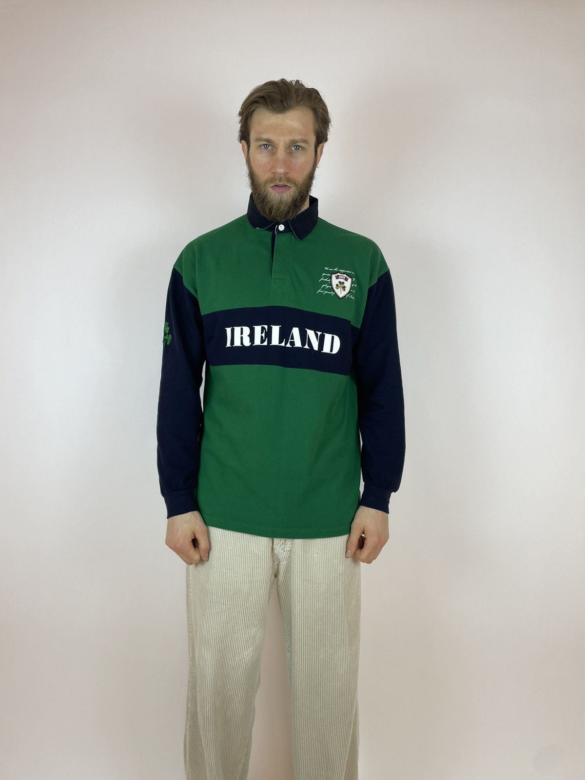 Other LANSDOWNE Ireland Rugby polo shirt long sleeve Mens size XL Size US XL / EU 56 / 4 - 8 Thumbnail