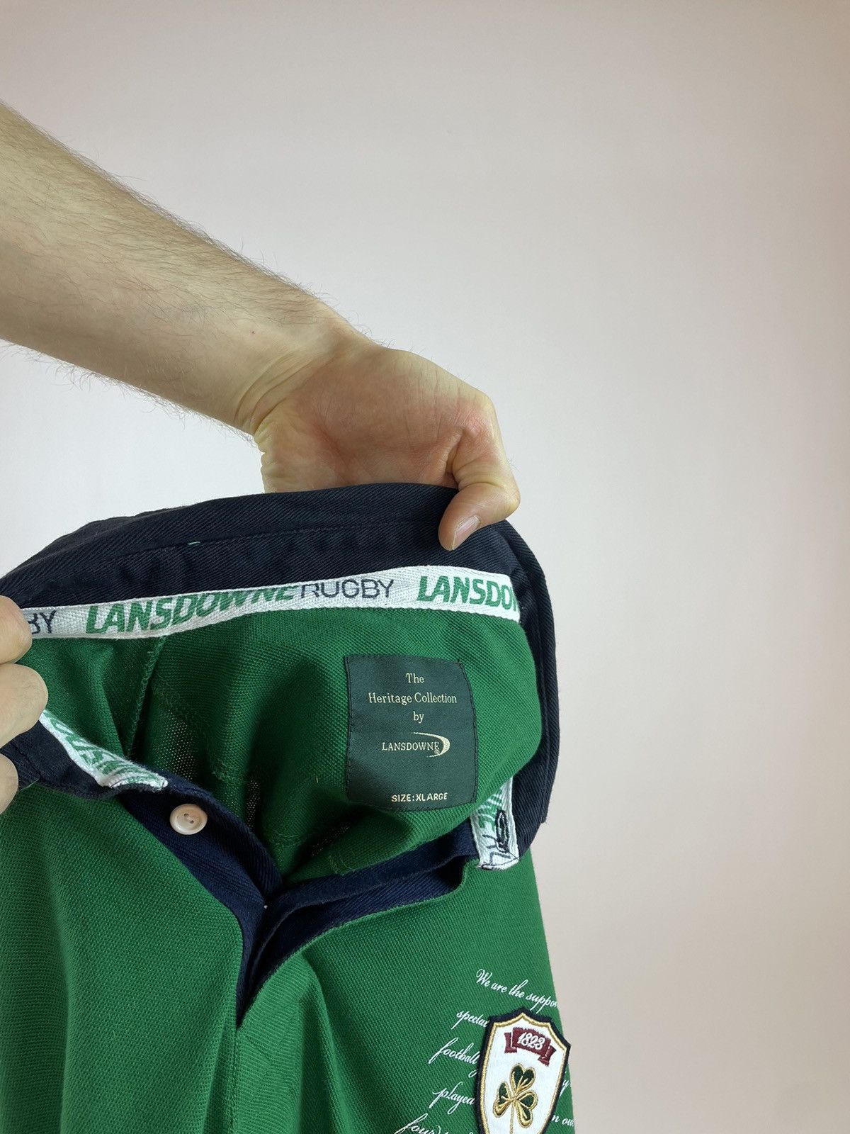Other LANSDOWNE Ireland Rugby polo shirt long sleeve Mens size XL Size US XL / EU 56 / 4 - 9 Thumbnail