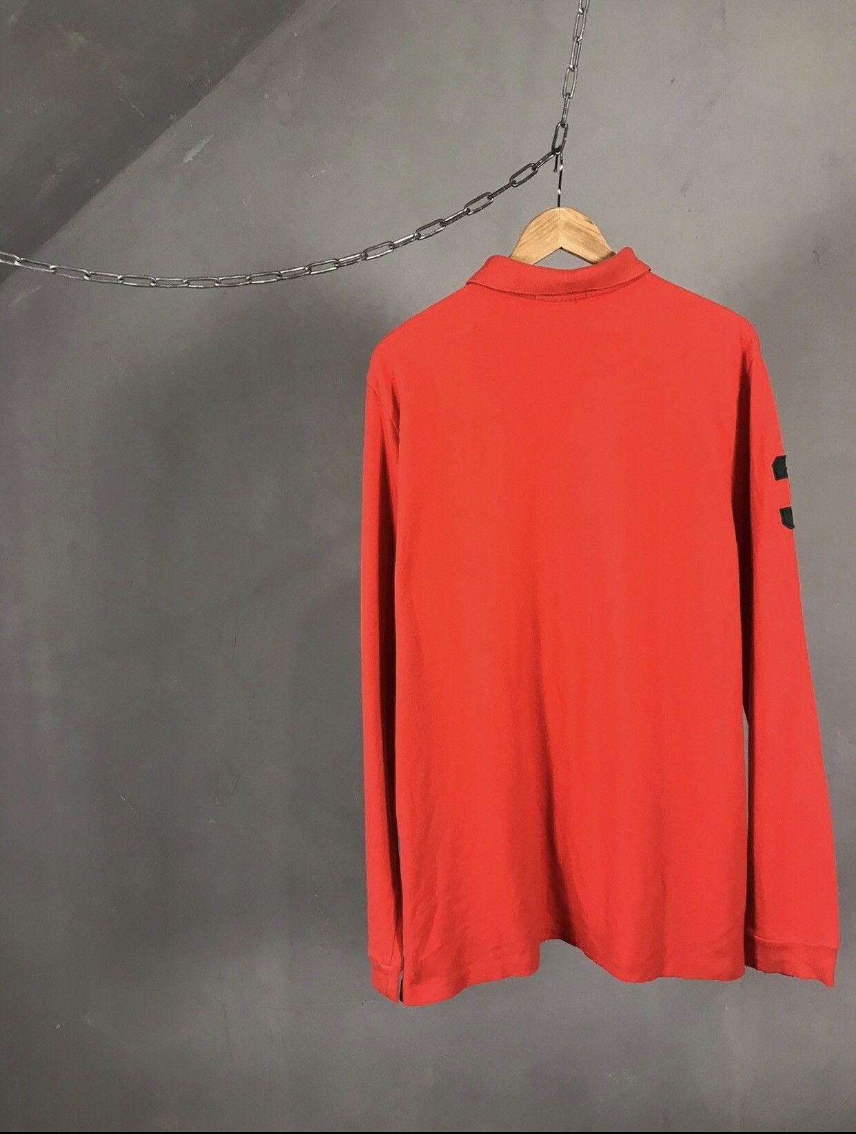 Polo Ralph Lauren Polo Ralph Lauren vintage luxury orange polo longsleeve Size US L / EU 52-54 / 3 - 7 Thumbnail
