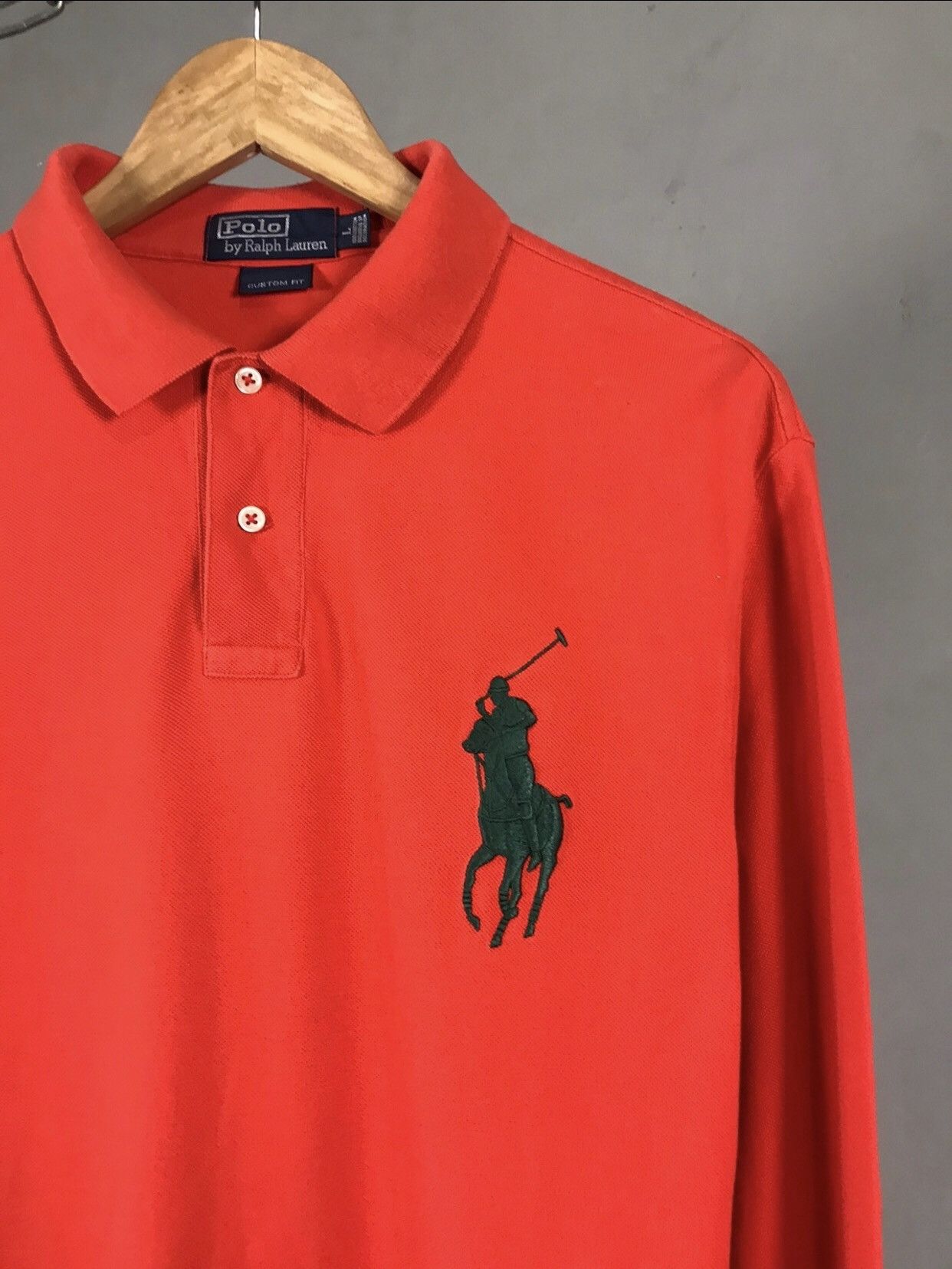 Polo Ralph Lauren Polo Ralph Lauren vintage luxury orange polo longsleeve Size US L / EU 52-54 / 3 - 2 Thumbnail