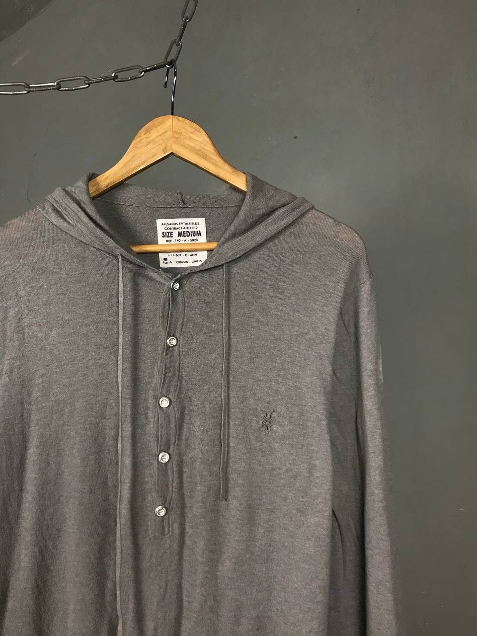 Allsaints Allsaints luxury streetwear gray hoodie Size US M / EU 48-50 / 2 - 2 Thumbnail