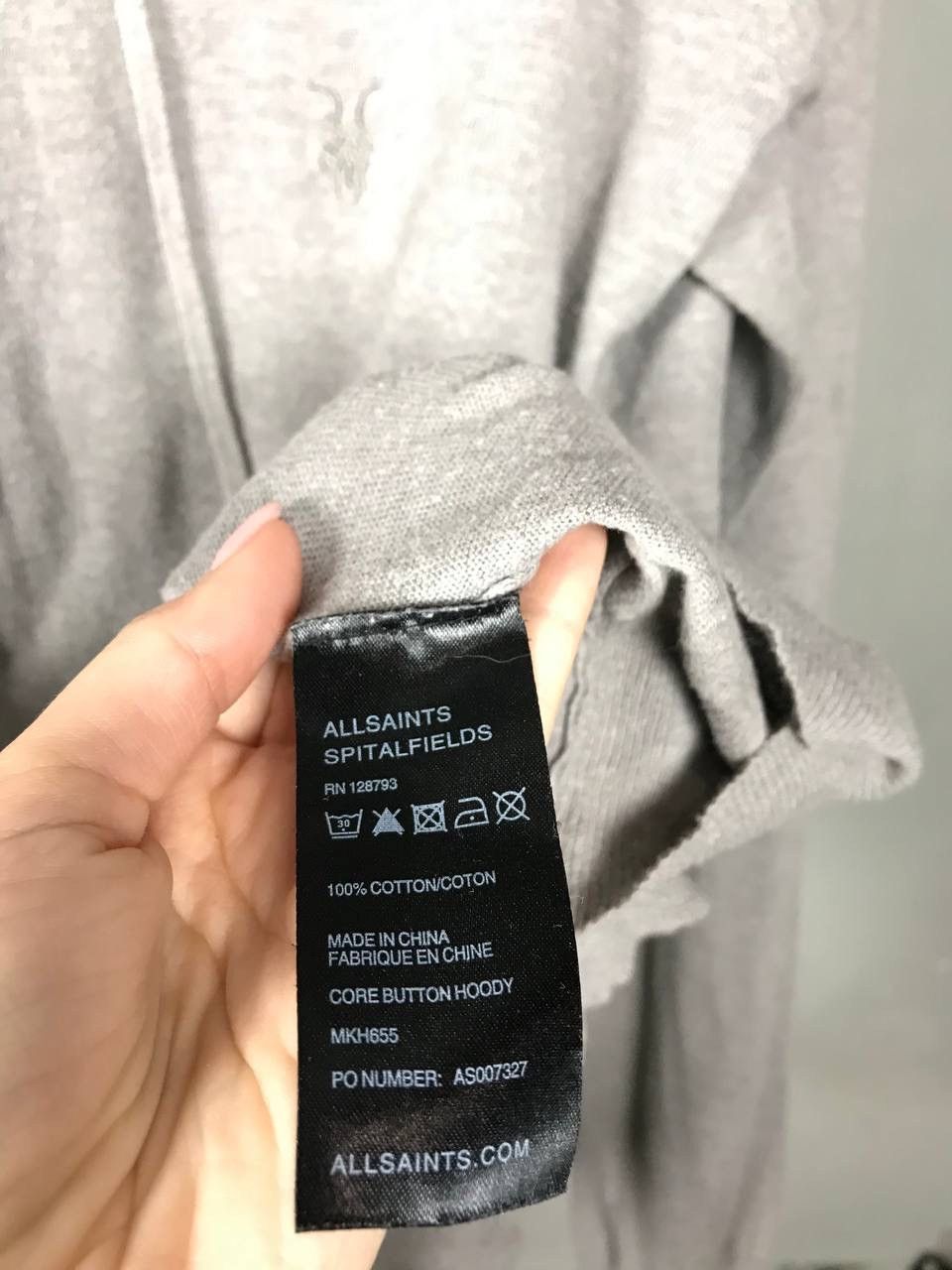 Allsaints Allsaints luxury streetwear gray hoodie Size US M / EU 48-50 / 2 - 4 Thumbnail