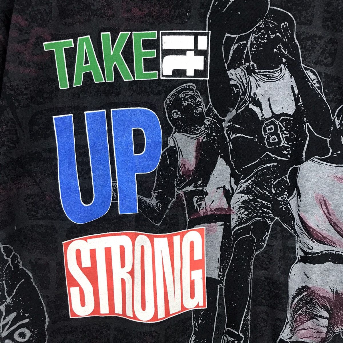 NBA × Vintage RARE Vintage 90s Basketball “Take it up strong” Overprint Size US L / EU 52-54 / 3 - 5 Thumbnail