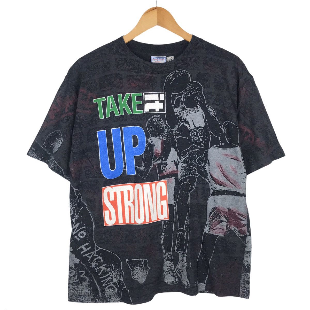 NBA × Vintage RARE Vintage 90s Basketball “Take it up strong” Overprint Size US L / EU 52-54 / 3 - 1 Thumbnail