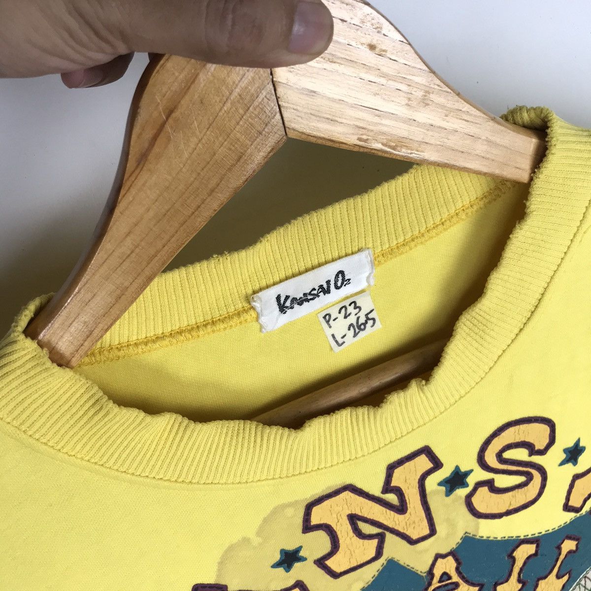 Designer × Japanese Brand × Kansai Yamamoto Vintage Distressed 90s Kansai O2 Kansai Yamamoto Crewneck Size US L / EU 52-54 / 3 - 9 Thumbnail