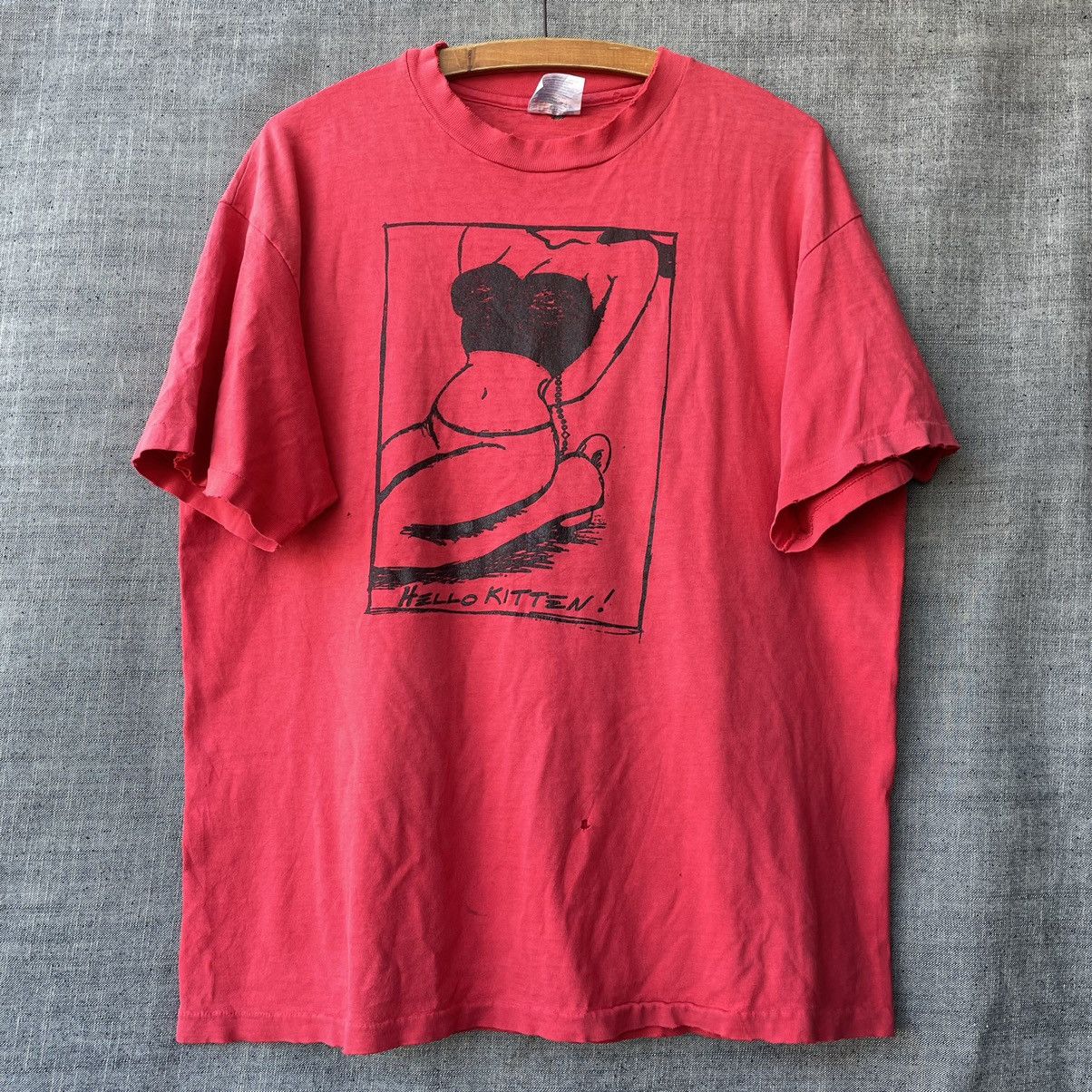 Vintage Vintage Free Kitten Band Distressing / Thrashed Fade T-Shirt