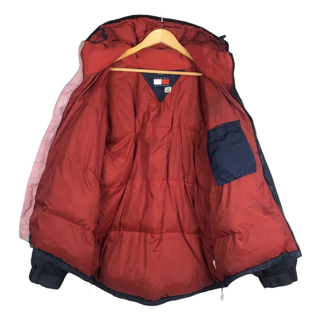 Tommy Hilfiger × Vintage Vintage 90s Tommy Hilfiger Big Flag Puffer Goose Down Jacket Size US L / EU 52-54 / 3 - 3 Thumbnail