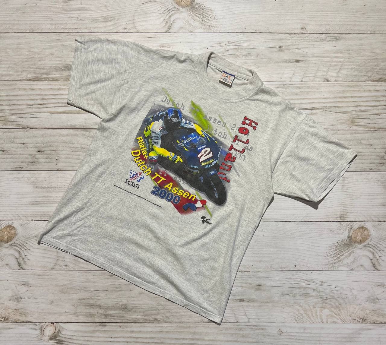 Vintage Vintage Dutch TT 2000 T-Shirt Suzuki Grand Prix Motorcycle Size US L / EU 52-54 / 3 - 1 Thumbnail
