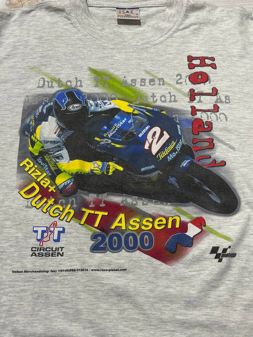 Vintage Vintage Dutch TT 2000 T-Shirt Suzuki Grand Prix Motorcycle Size US L / EU 52-54 / 3 - 8 Thumbnail