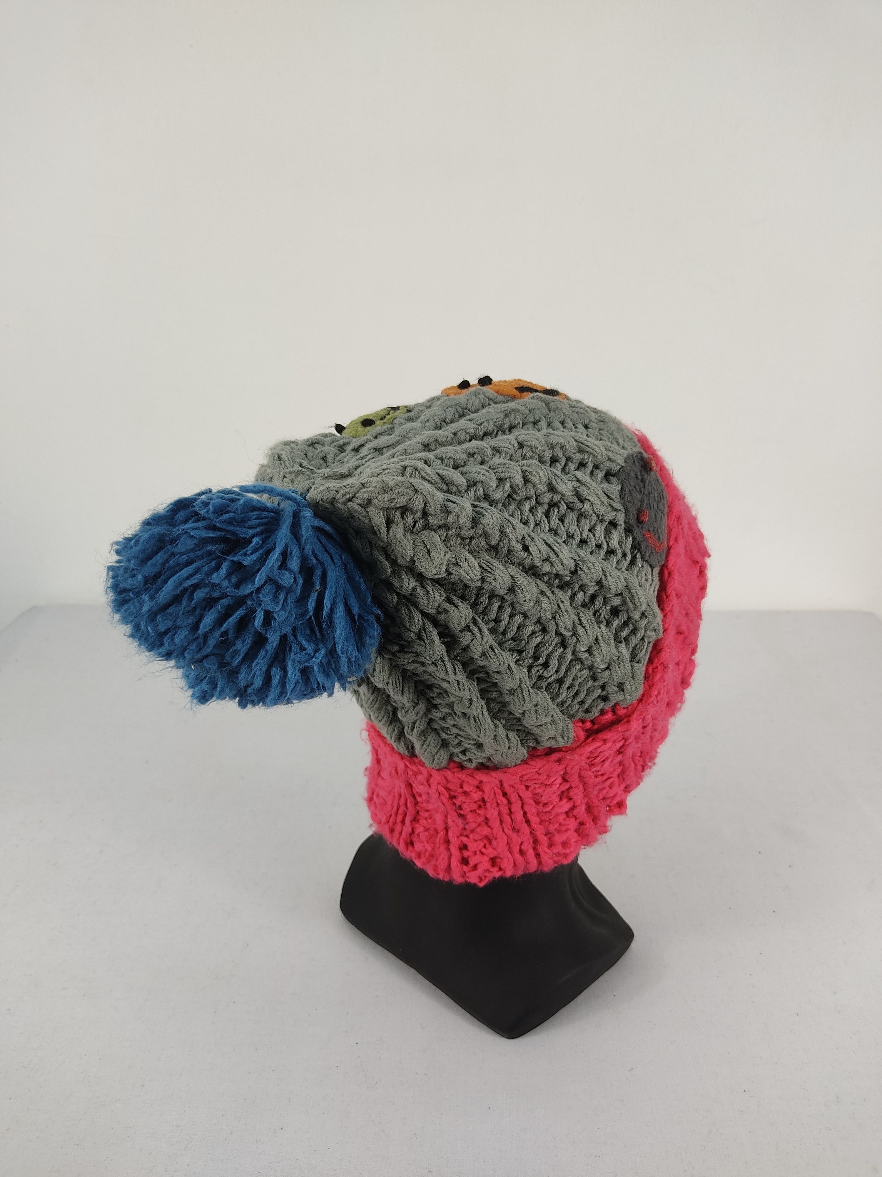 Japanese Brand Japanese Brand Smile Patchwork Beanie / Snow Hat /Snow Cap Size ONE SIZE - 4 Thumbnail