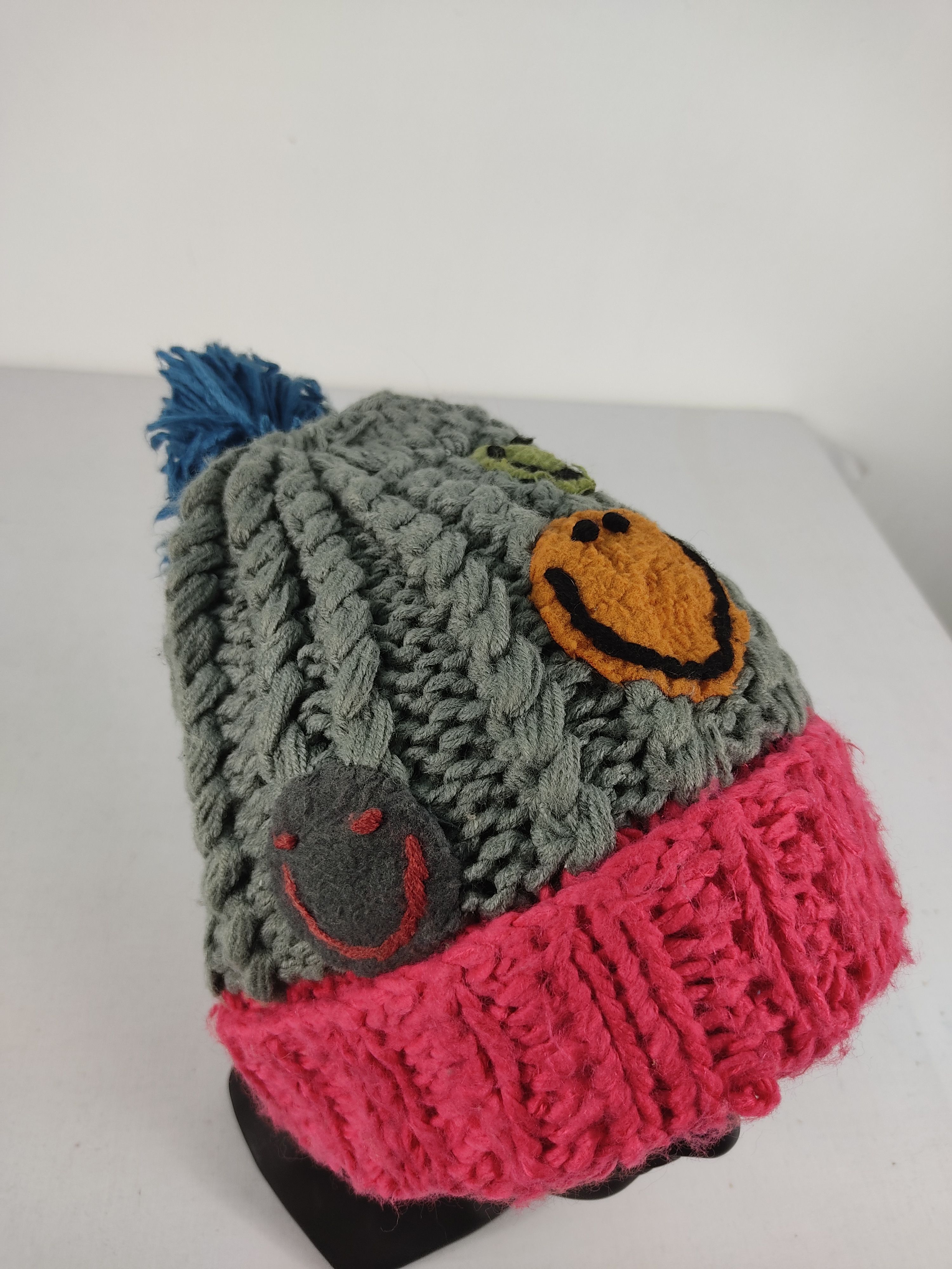 Japanese Brand Japanese Brand Smile Patchwork Beanie / Snow Hat /Snow Cap Size ONE SIZE - 5 Thumbnail