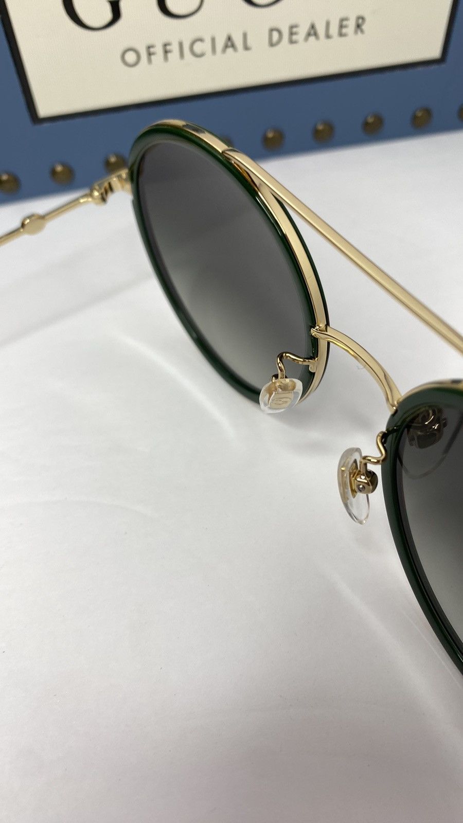 Gucci GUCCI Green Gradient Round Ladies Sunglasses GG0061S 003 56 Size ONE SIZE - 9 Thumbnail