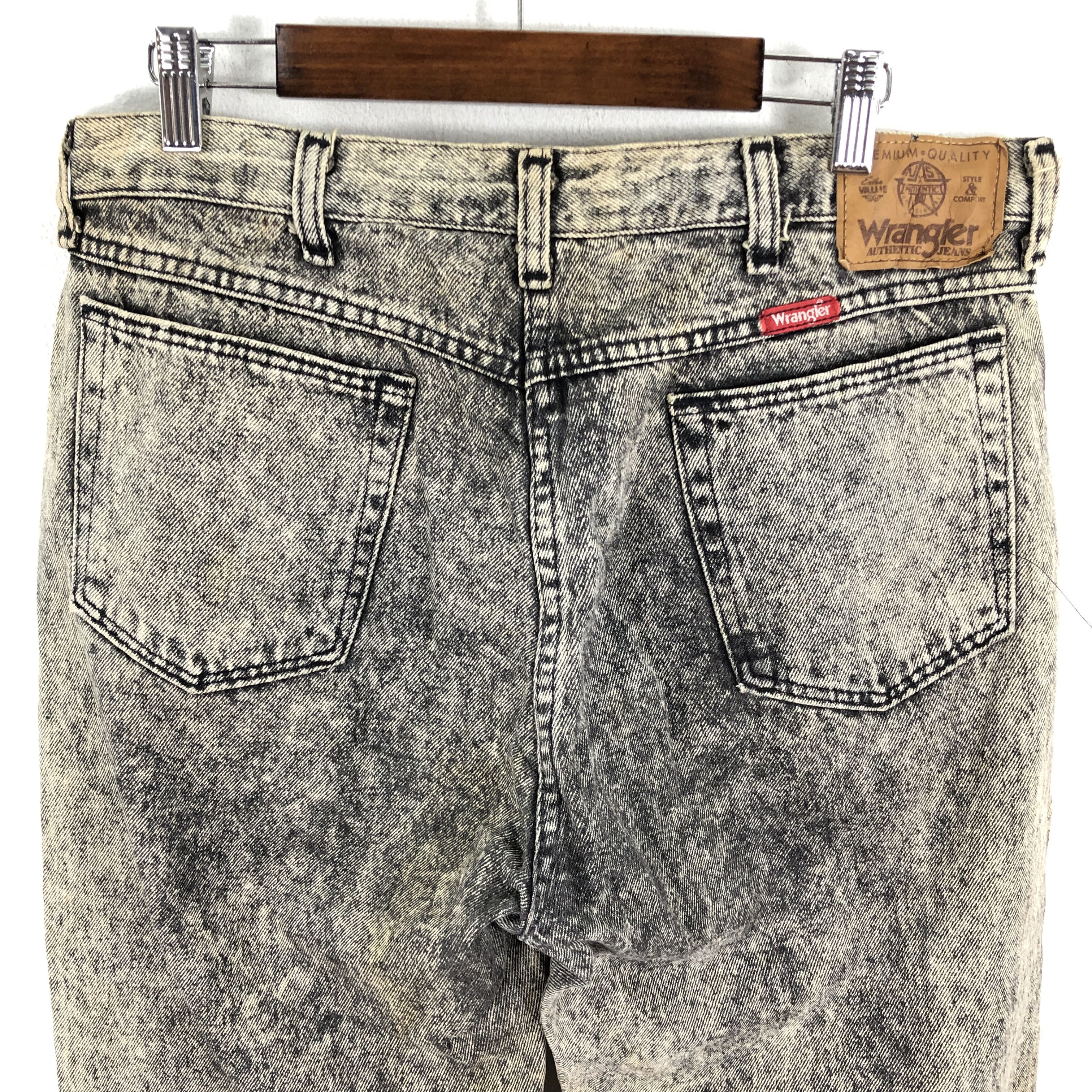 34 x 30 Vintage Wrangler Jeans Stone Wash Acid Wash L1490