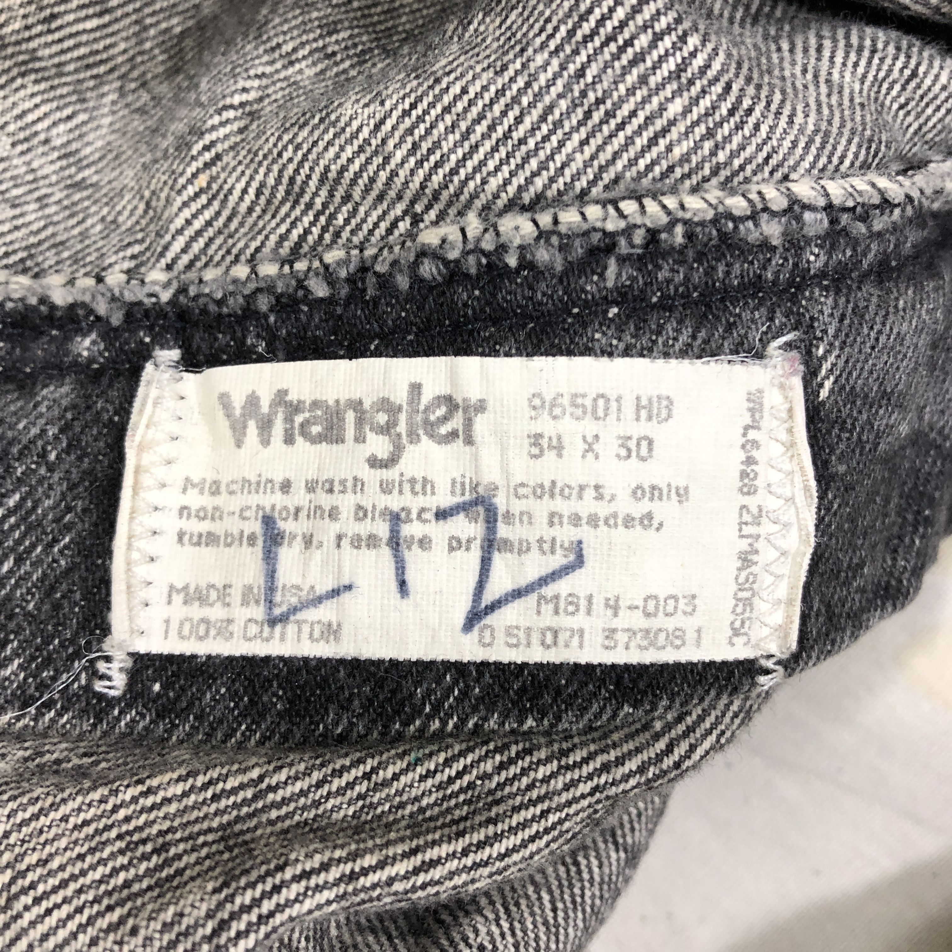 34 x 30 Vintage Wrangler Jeans Stone Wash Acid Wash L1490