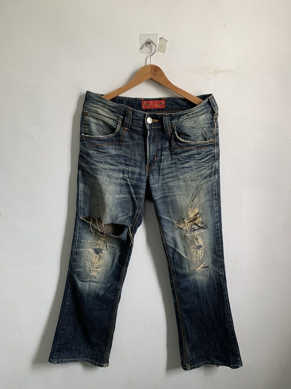 Kapital Edwin Distressed Jeans Denim Size US 32 / EU 48 - 1 Thumbnail